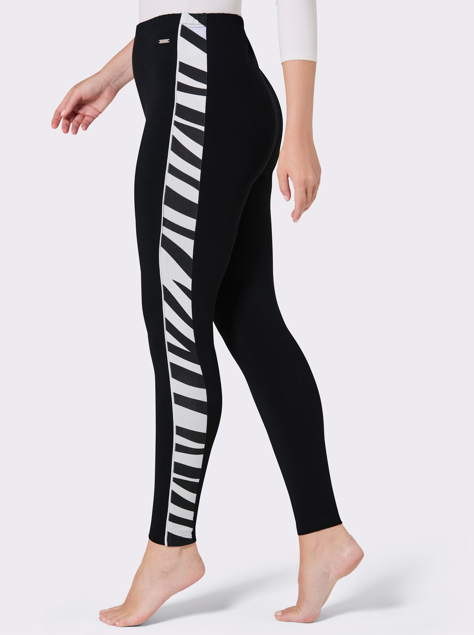feel good Leggings - schwarz-weiß