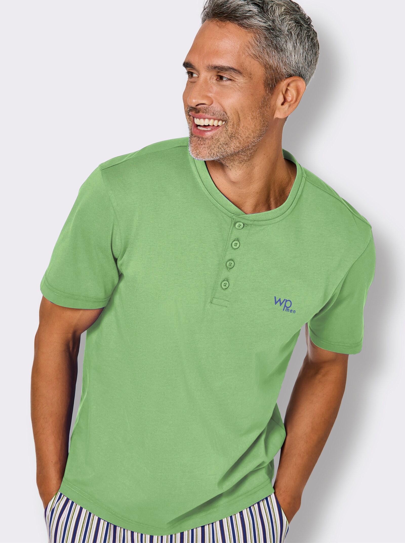 wäschepur men Schlafanzug-Shirt - apfel