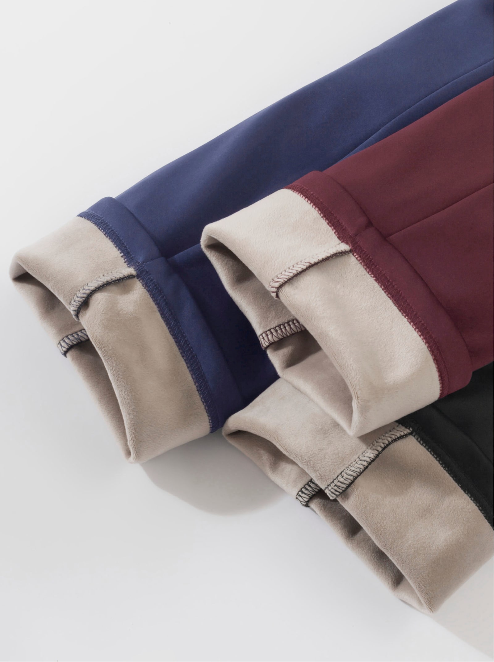 Navlékací kalhoty s hřejivou fleecovou vnitřní stranou - bordó