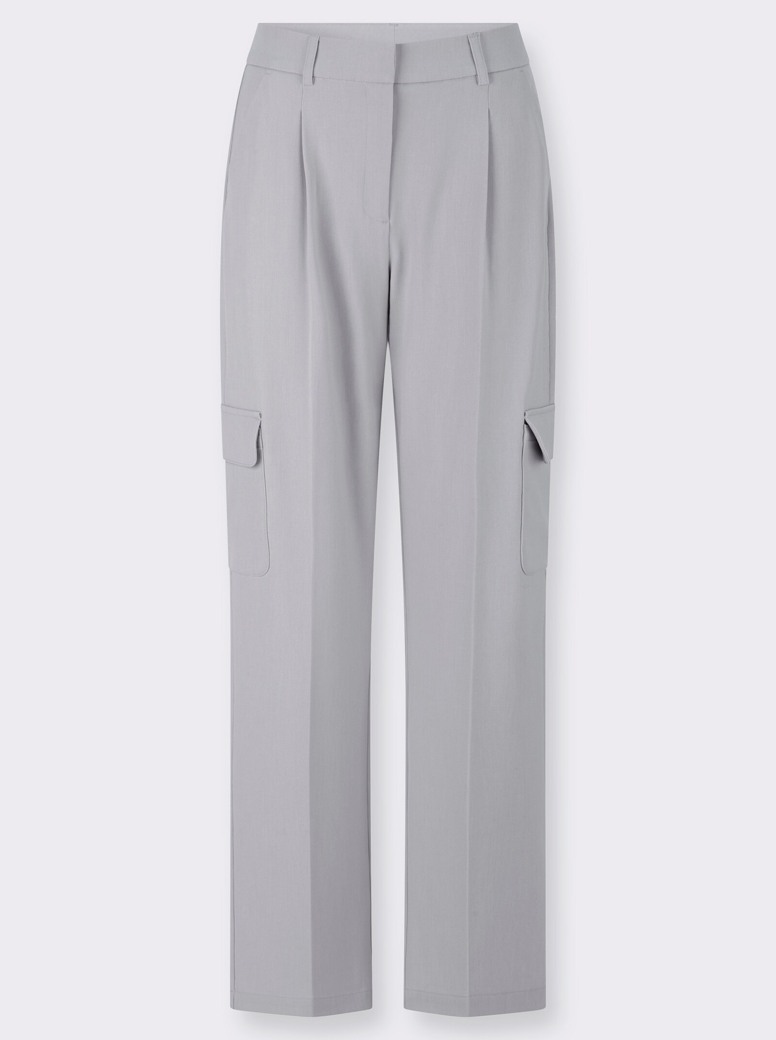 Cargohose in weiter Form - grau-meliert