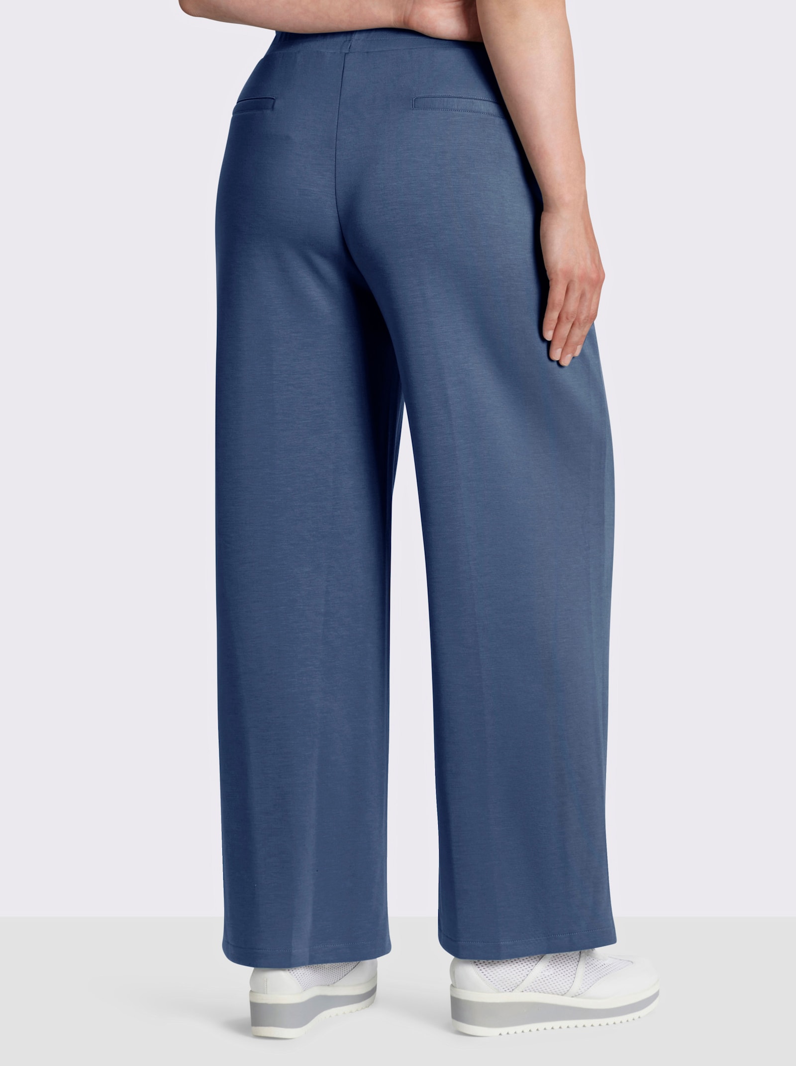 Jerseyhose in weich fliessender Qualität - jeansblau