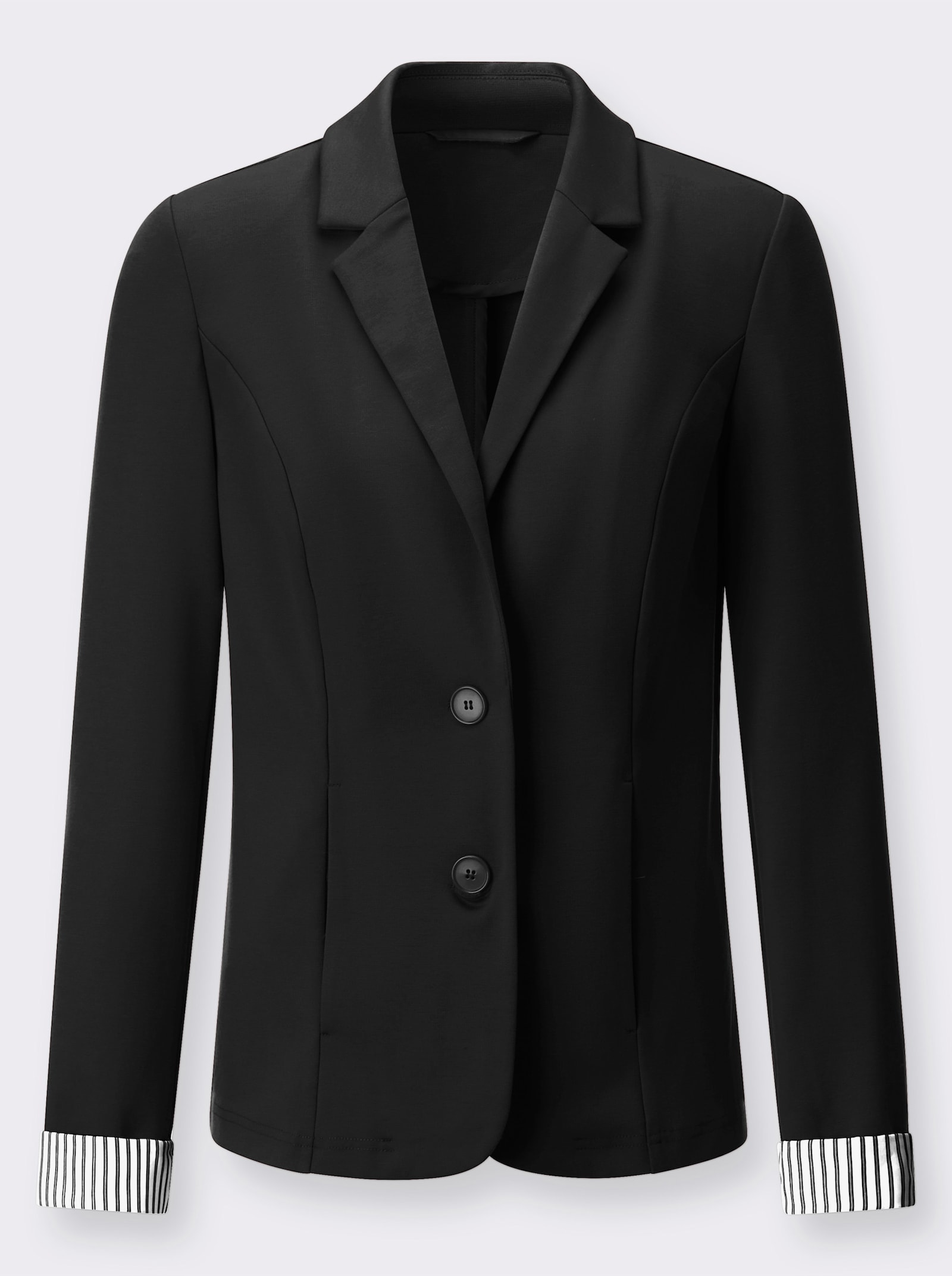 Jerseyblazer in Interlock Qualität - schwarz