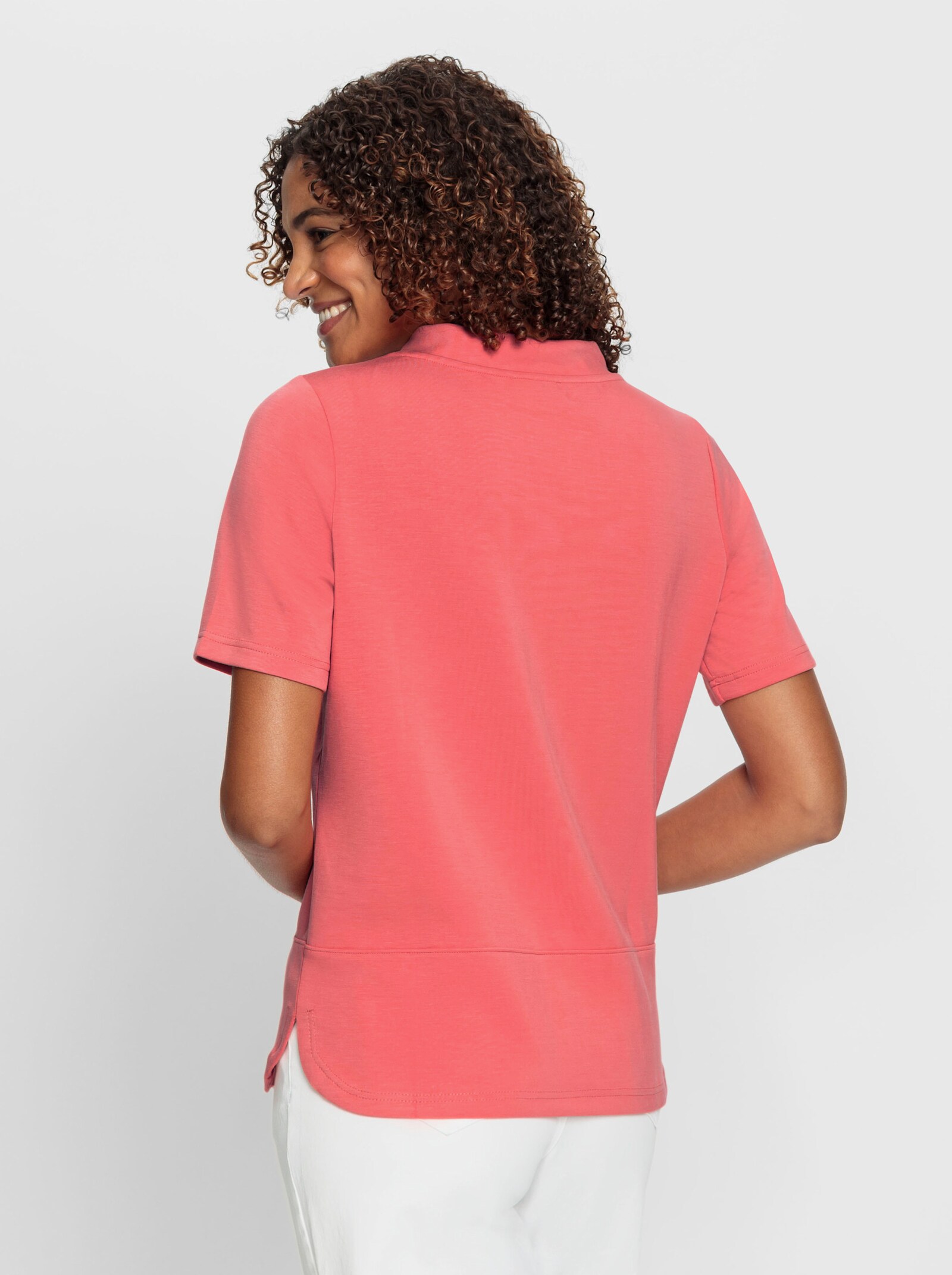 Shirt aus formstabilem Interlock - grapefruit