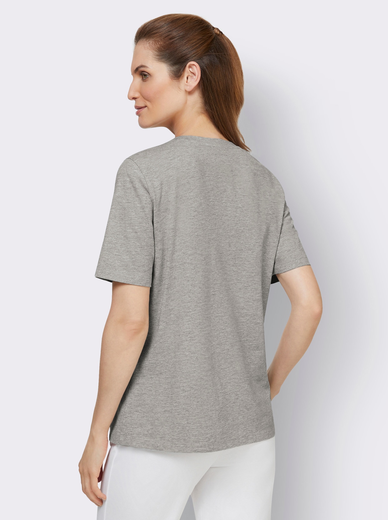 Shirts - graphit-meliert + grau-meliert