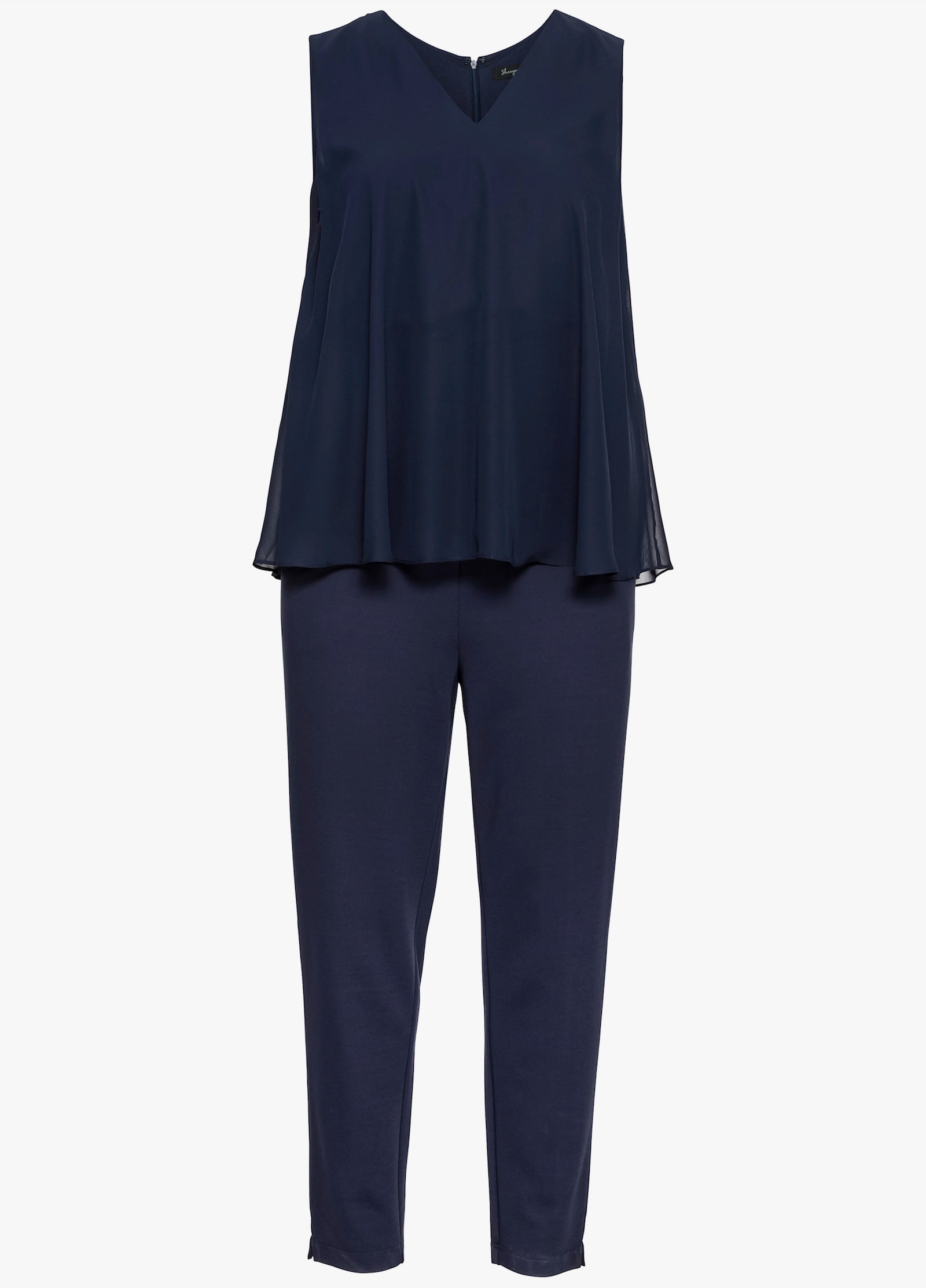 sheego Jumpsuit im Lagenlook - marine