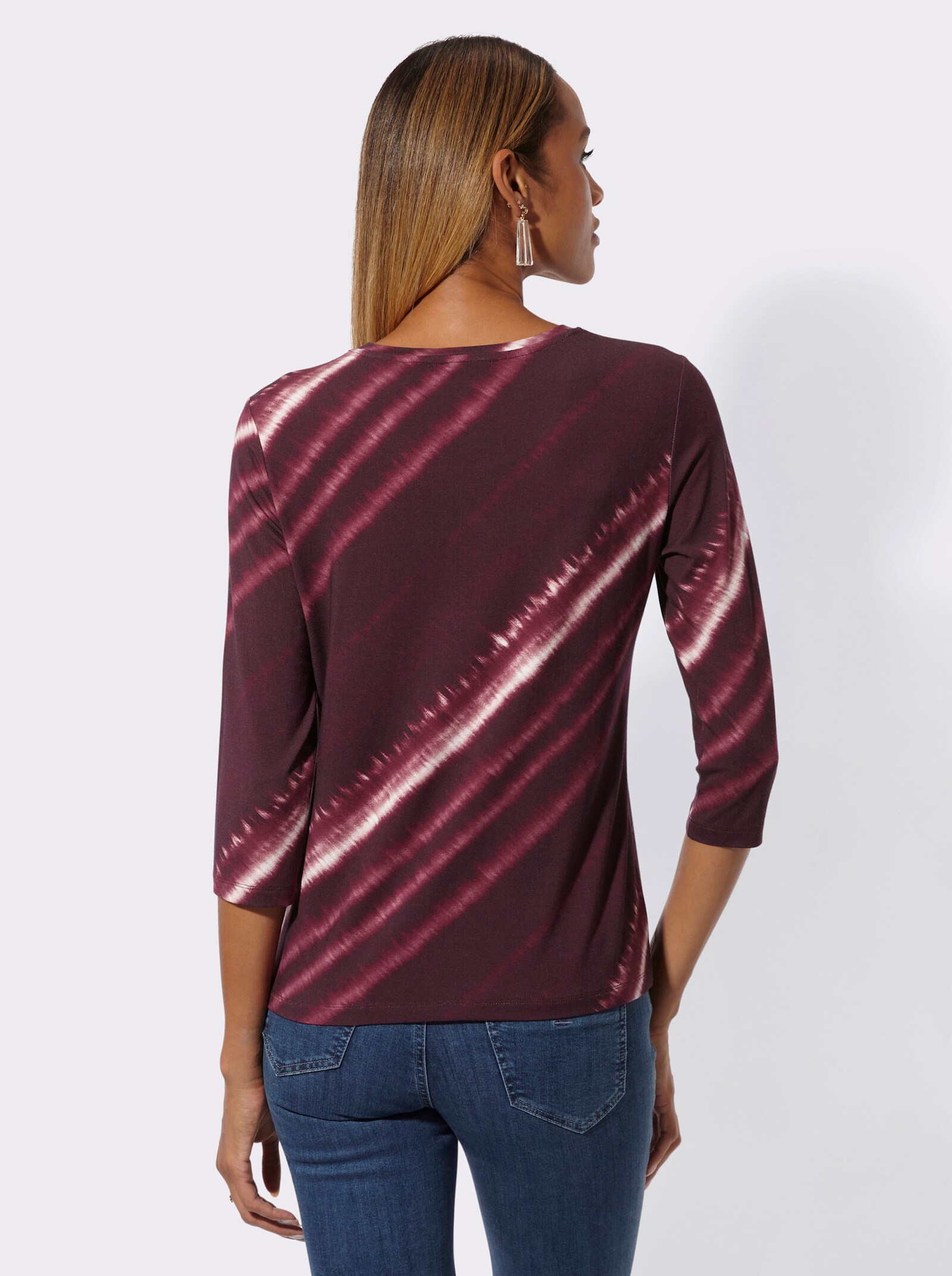 Shirt im modischen Farbverlauf - burgund-bordeaux-bedruckt