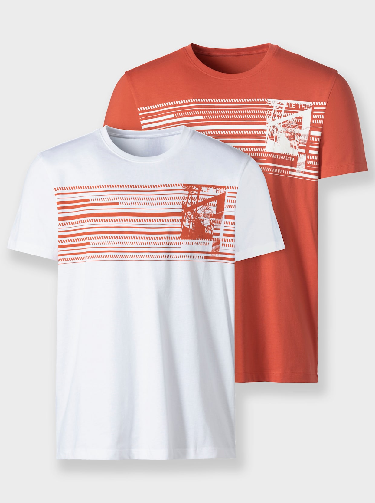 Catamaran Shirts (2 stuks) - wit+terra