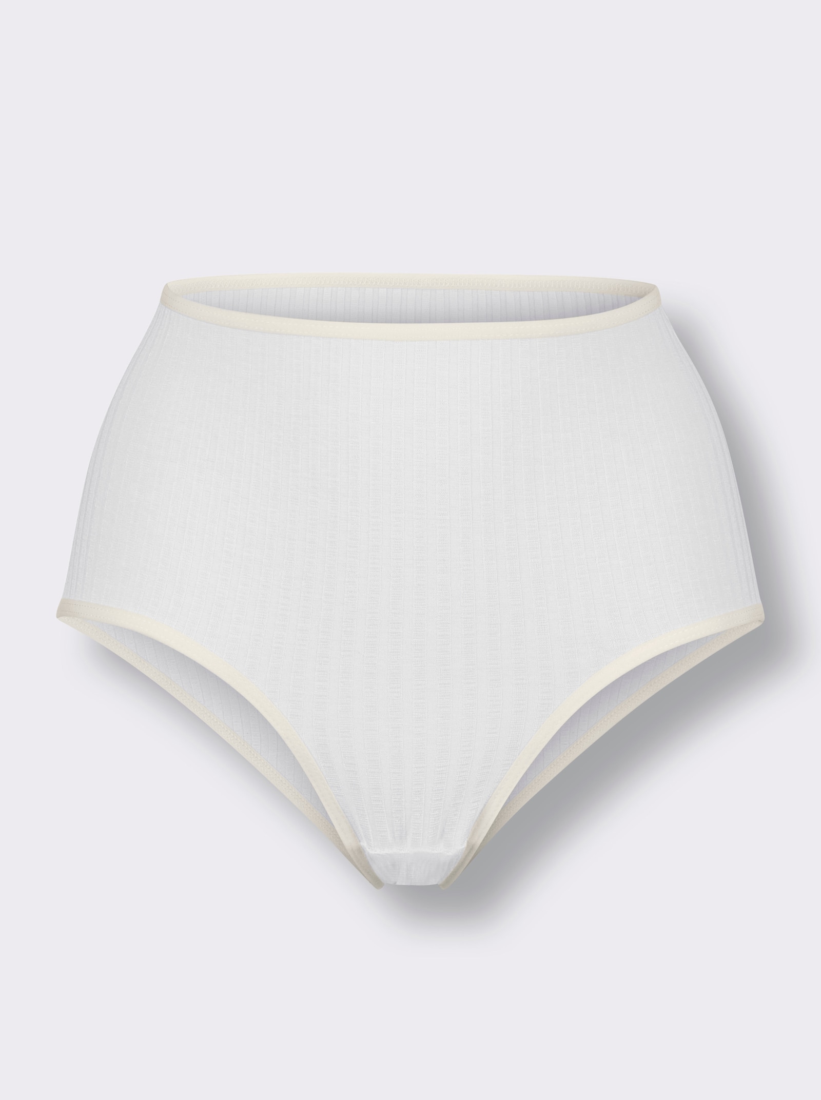 wäschepur Taillenslip mit Ripp-Struktur - weiß