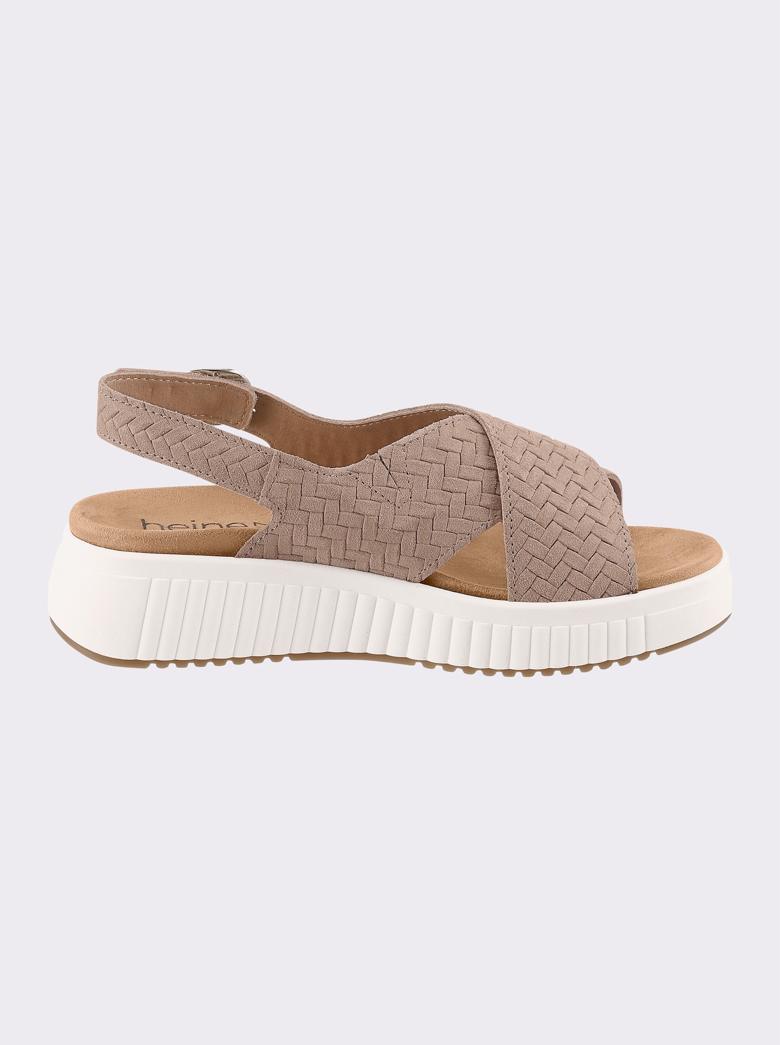 heine Sandalette - taupe-weiß