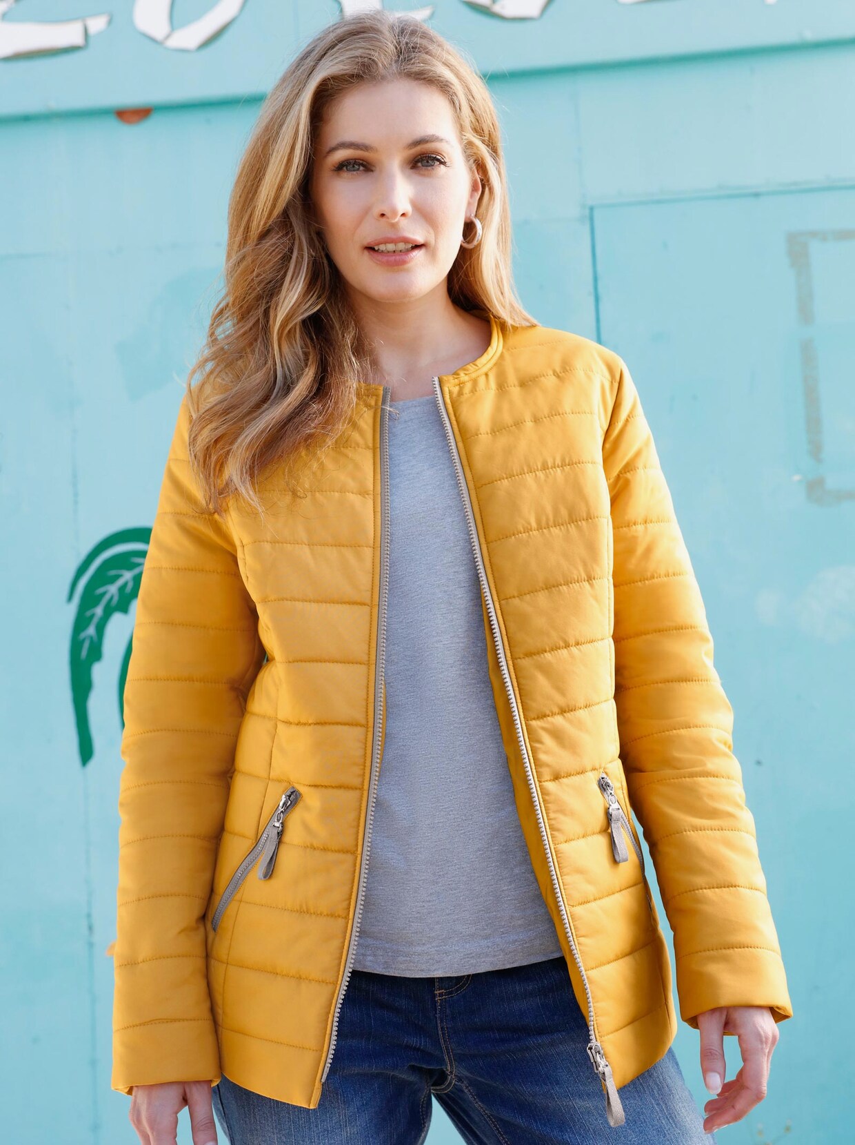 Steppjacke - ocker