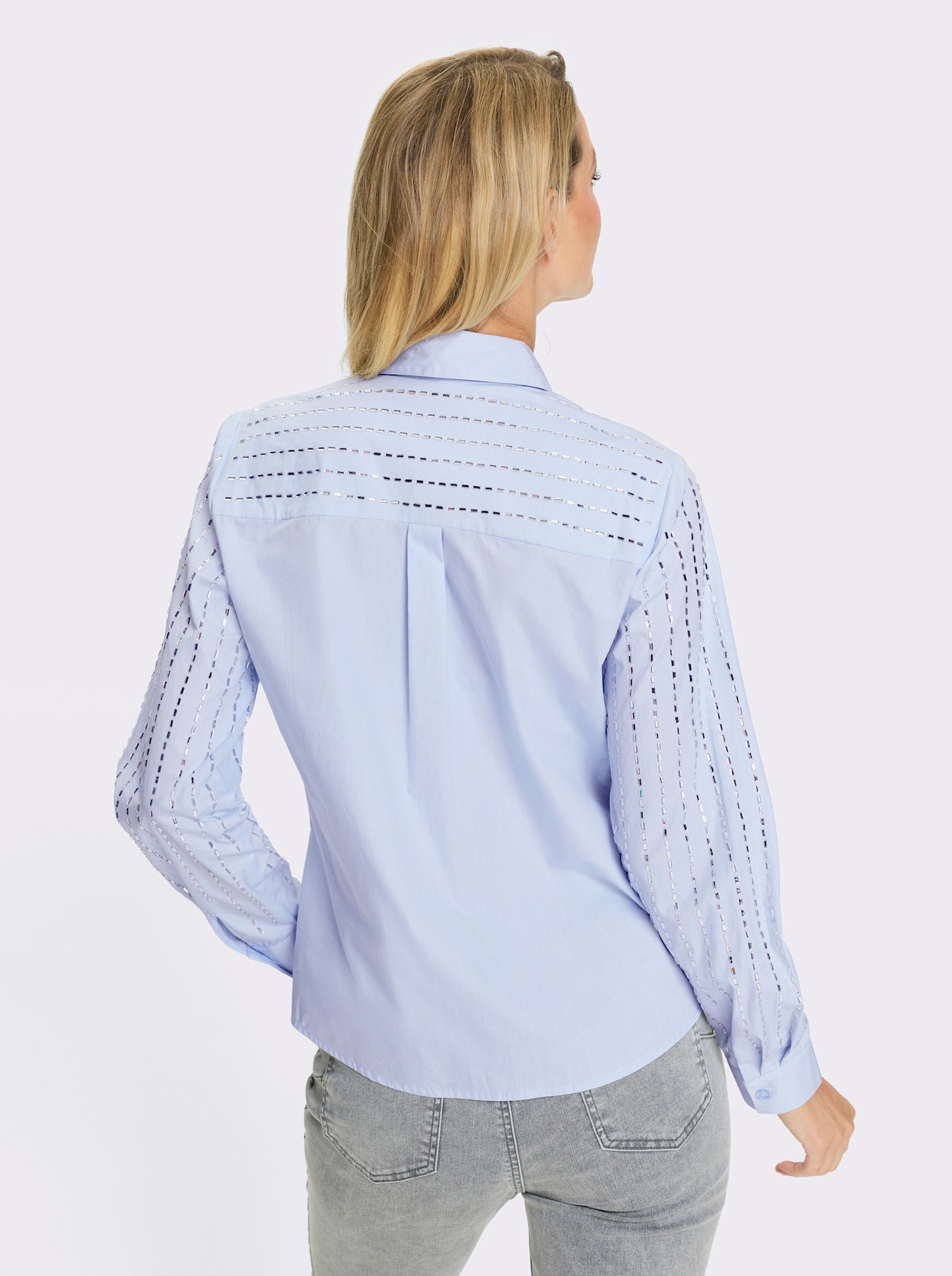 heine Baumwollbluse - hellblau