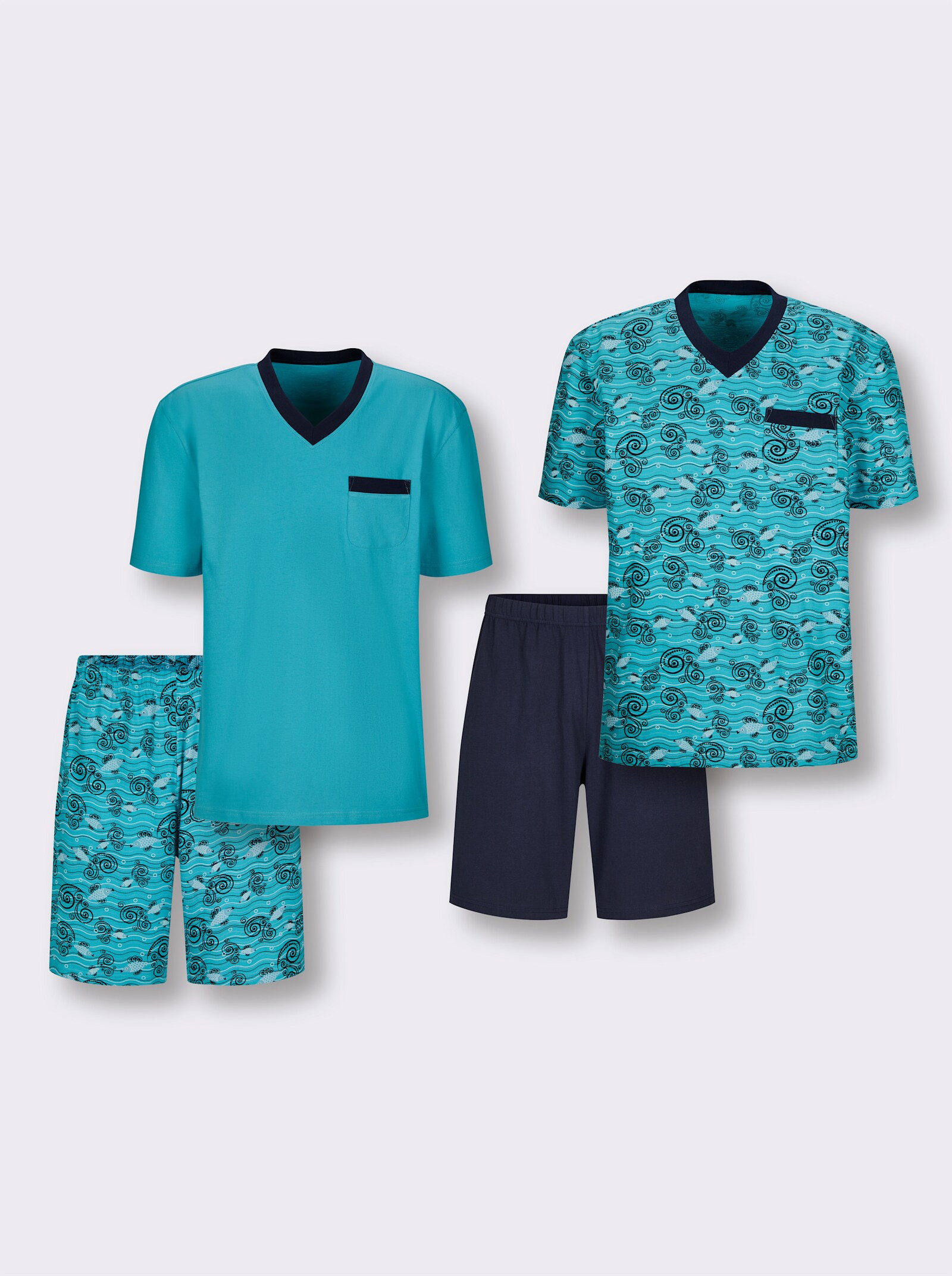 wäschepur men Shortys im preiswerten Doppelpack - türkis + marine