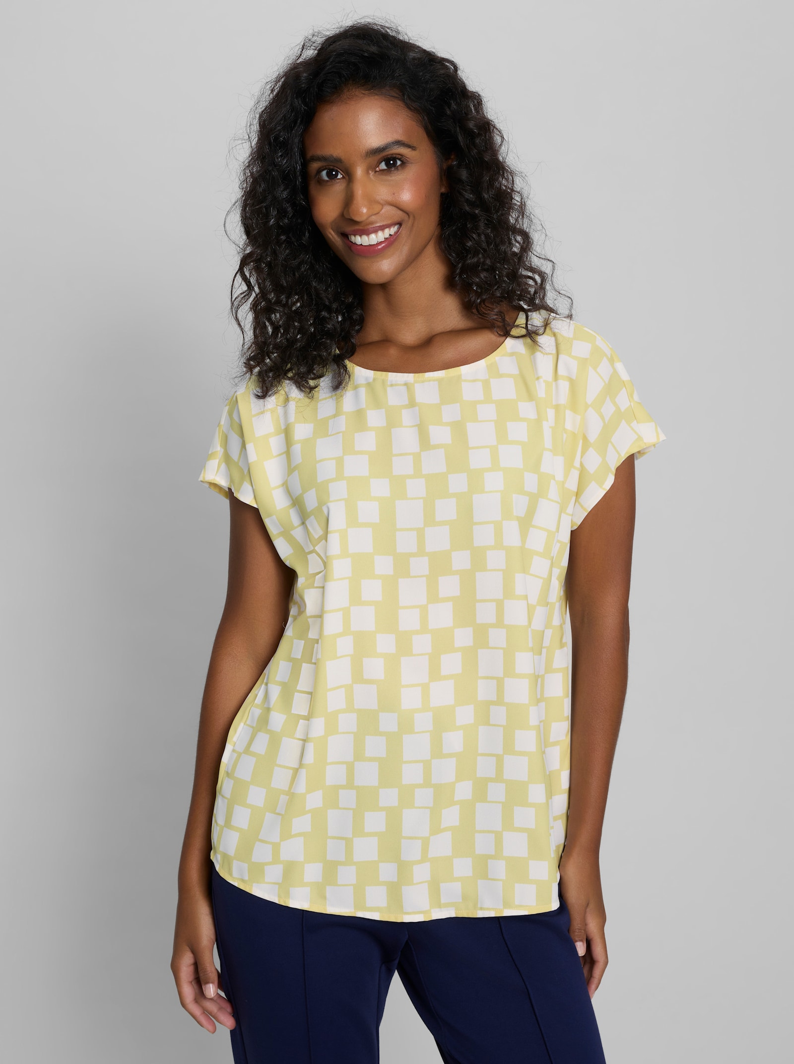 heine Druckbluse mit Grafik-Print - zitrone-ecru-bedruckt