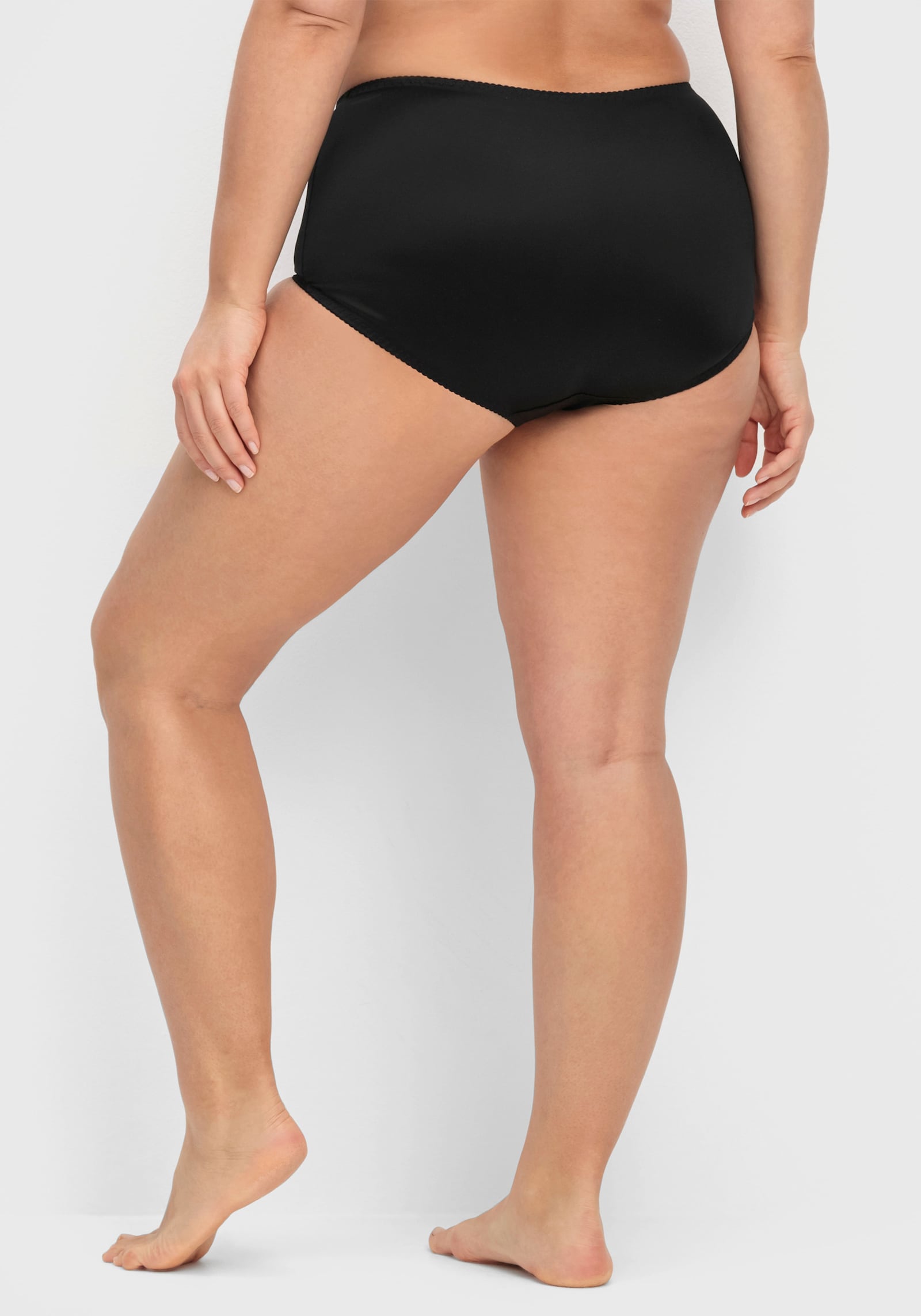 wäschepur Miederslip mit Spitzeneinsatz vorne - schwarz