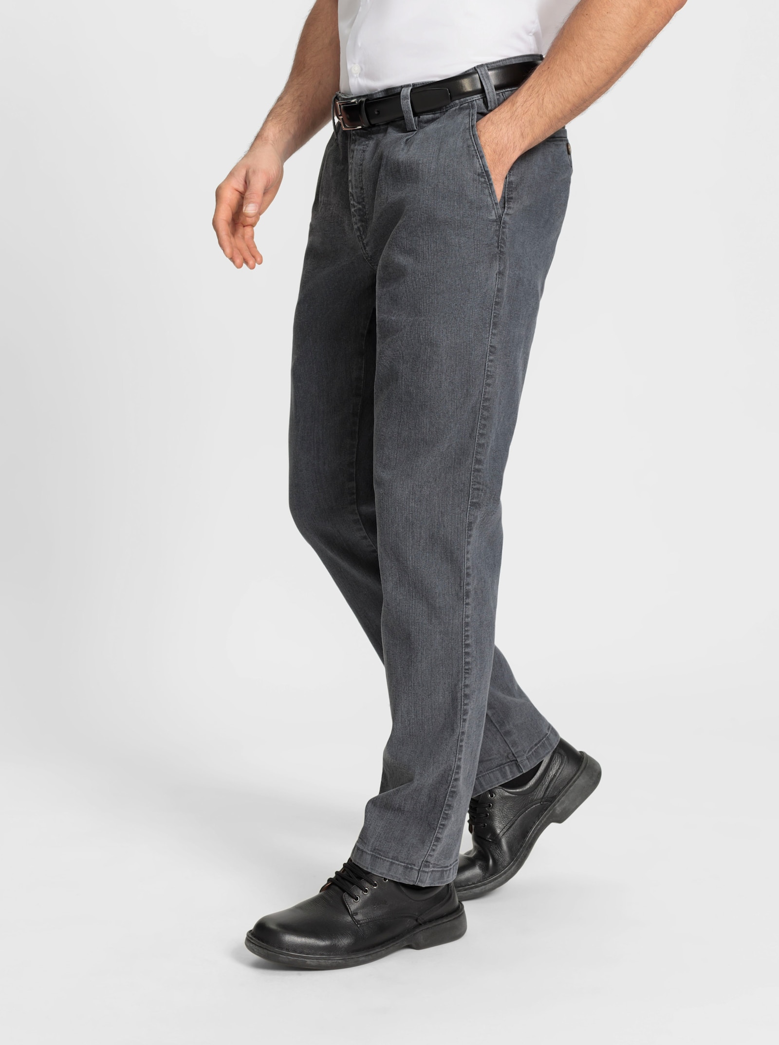 Marco Donati Jeans mit Bundfalten - grau