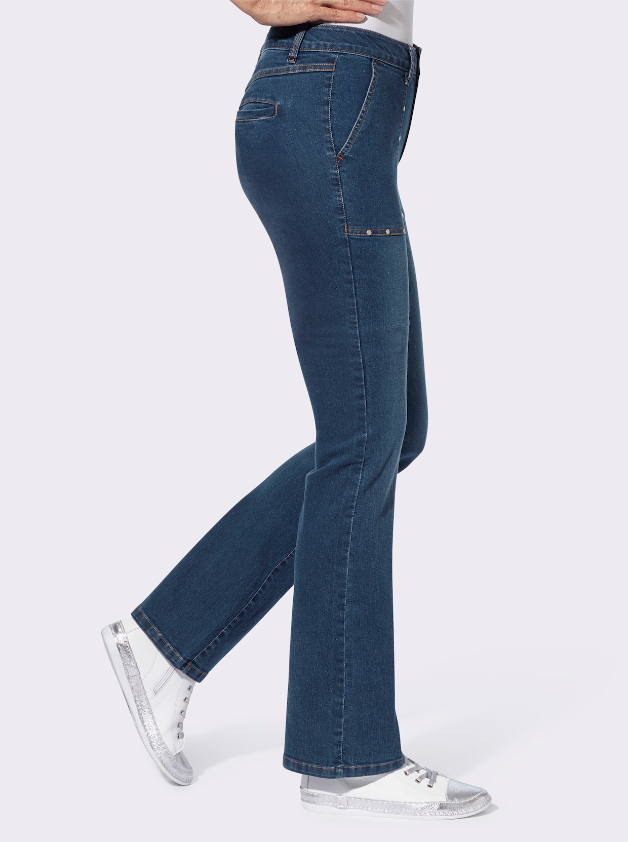 Vidtjeans - blue-stone-washed