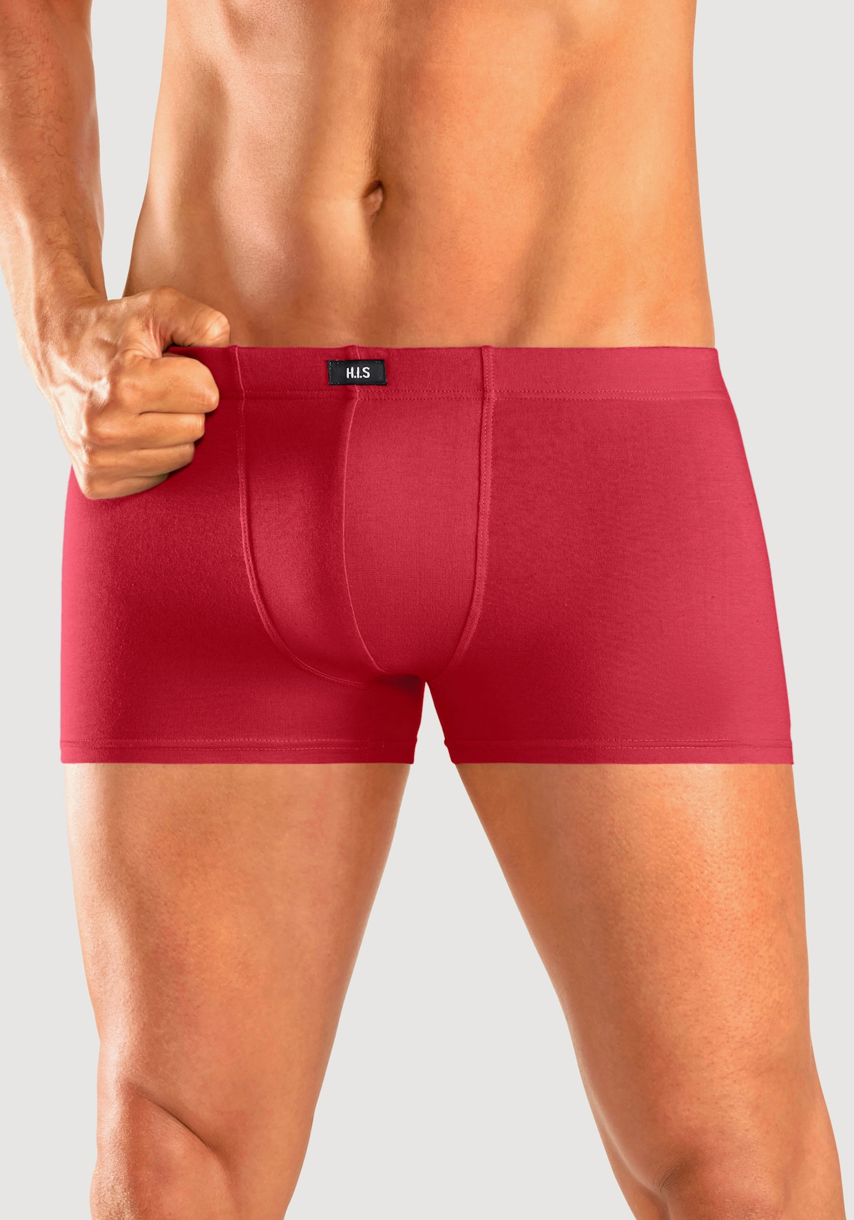 H.I.S Boxer - rot, blau, marine, khaki, grau-meliert