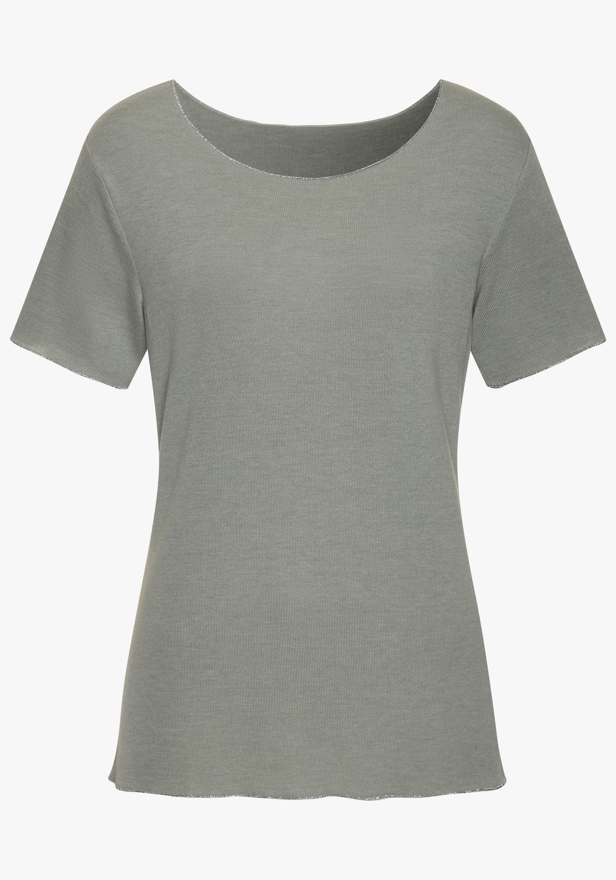 LASCANA Shirt met ronde hals - lindegroen