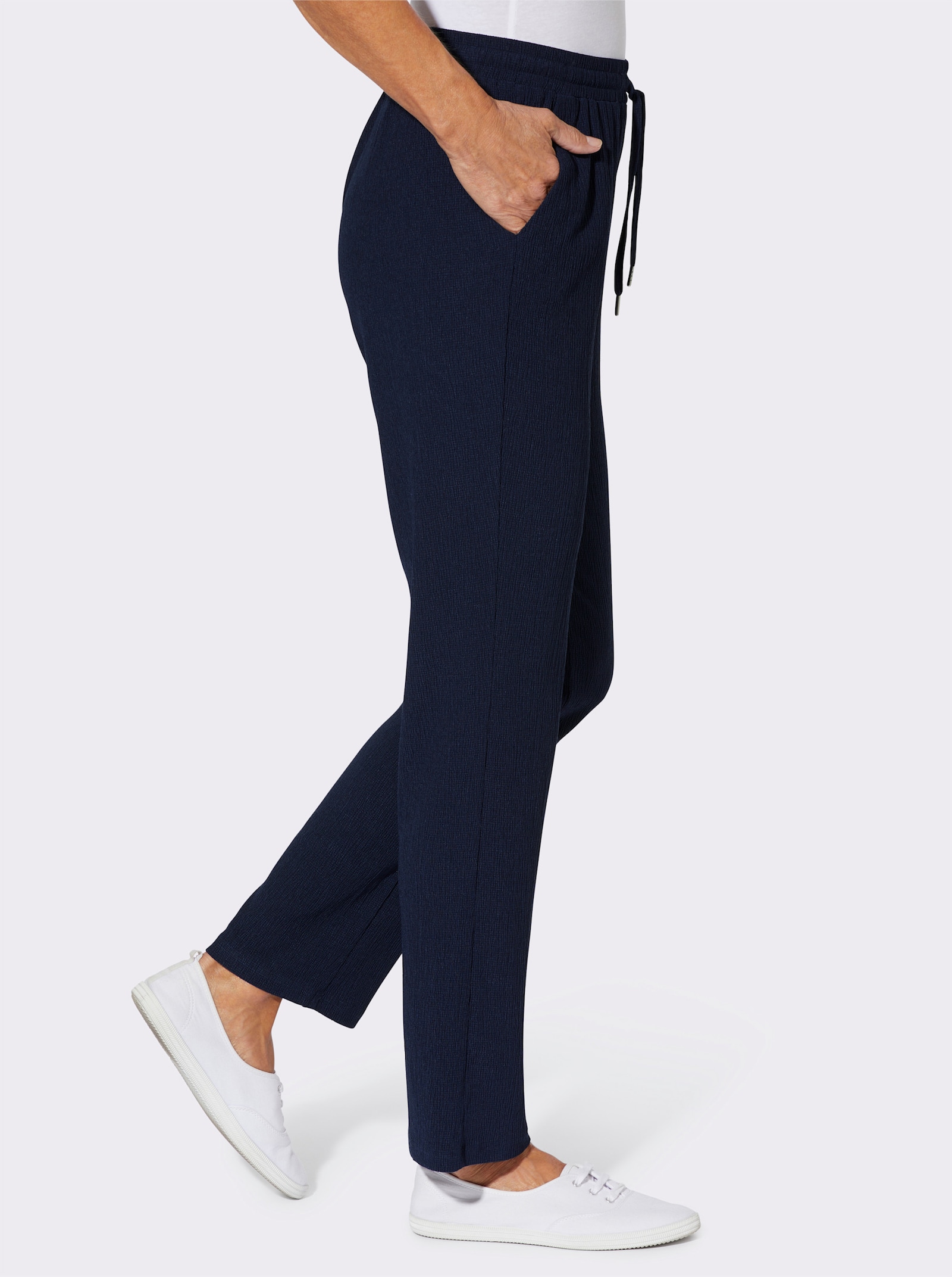 Schlupfhose in Crinkle-Qualität - marine
