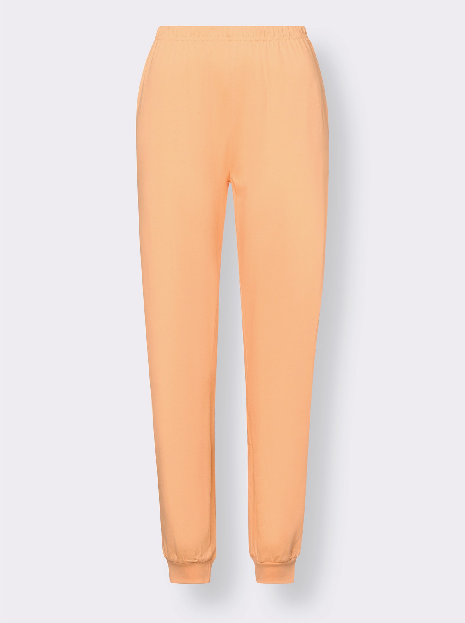 Schlafanzug mit elastischen Bündchen - apricot-ecru