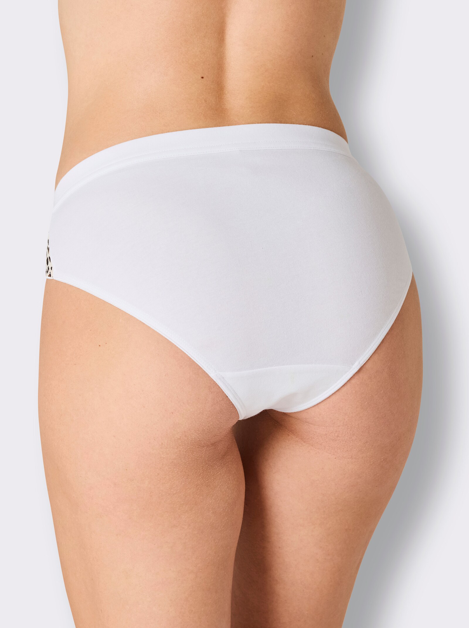 wäschepur Jazzpants in der 4-Stück-Packung - weiß-bedruckt