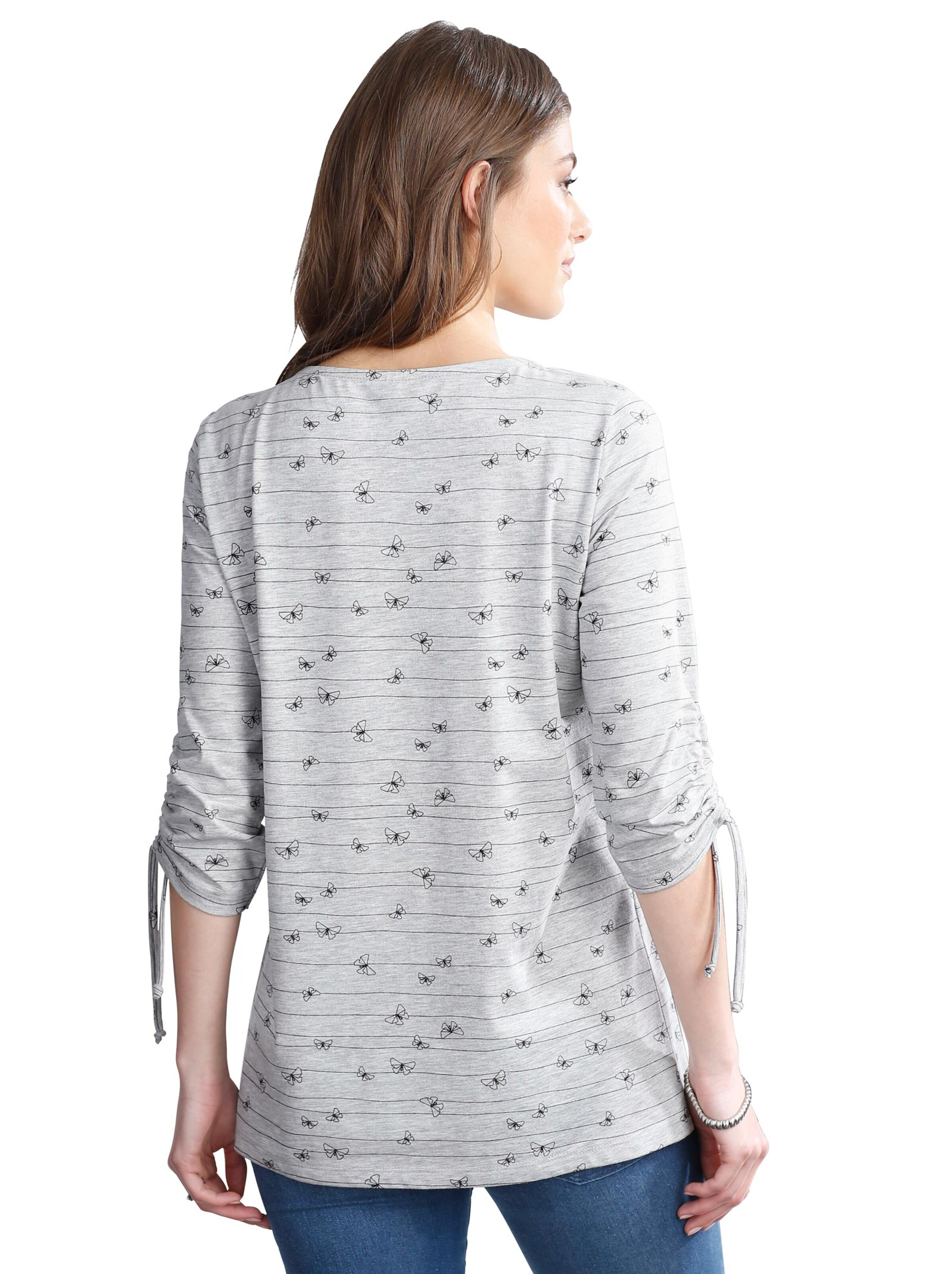 Shirt - grau-meliert bedruckt