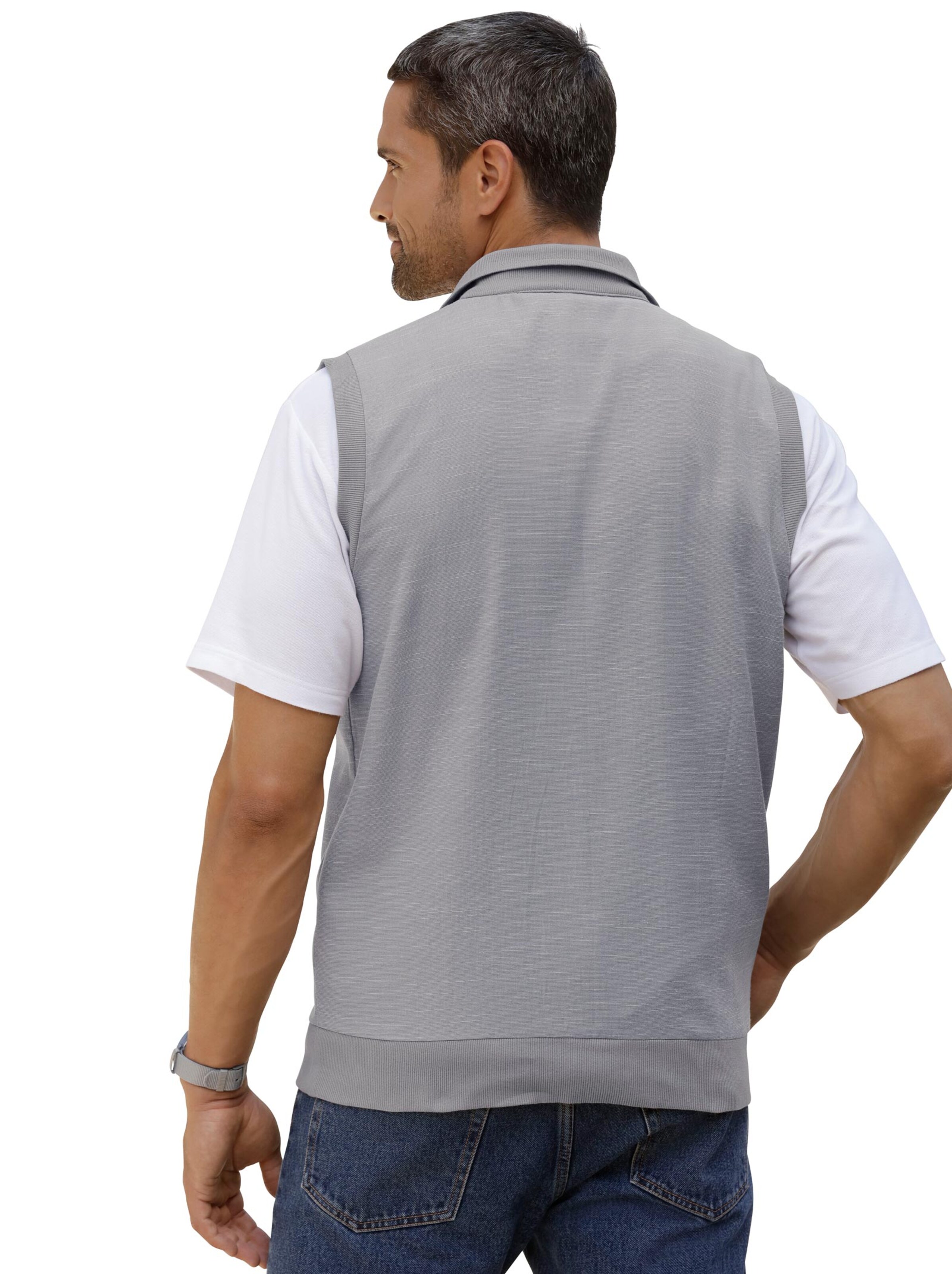 Freizeitweste - grau-meliert