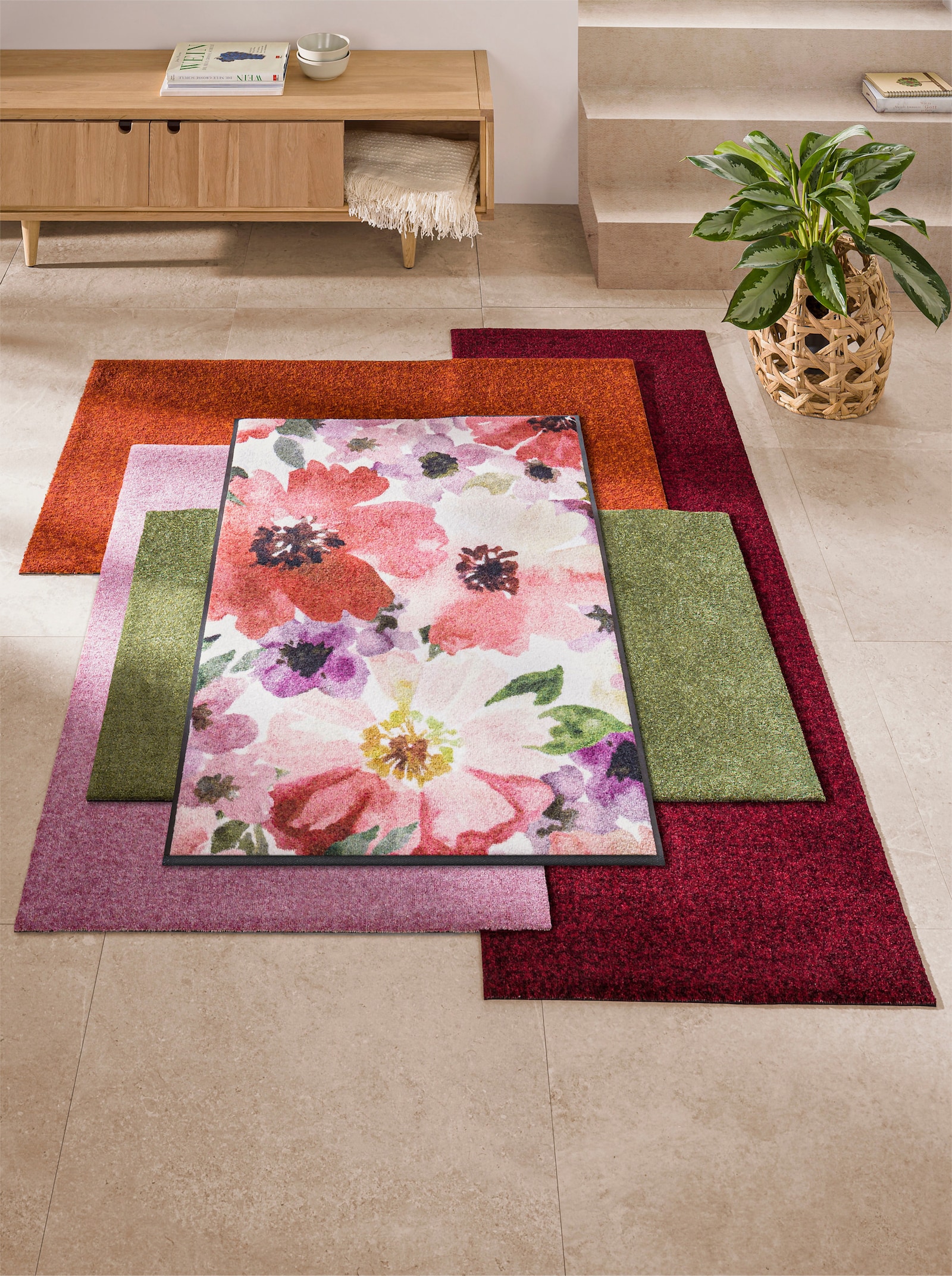 wash+dry by Kleen-Tex Paillasson - rouge foncé