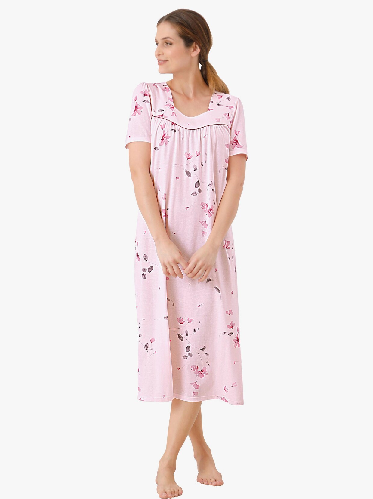 Arabella Nachthemd - rosé-bedruckt