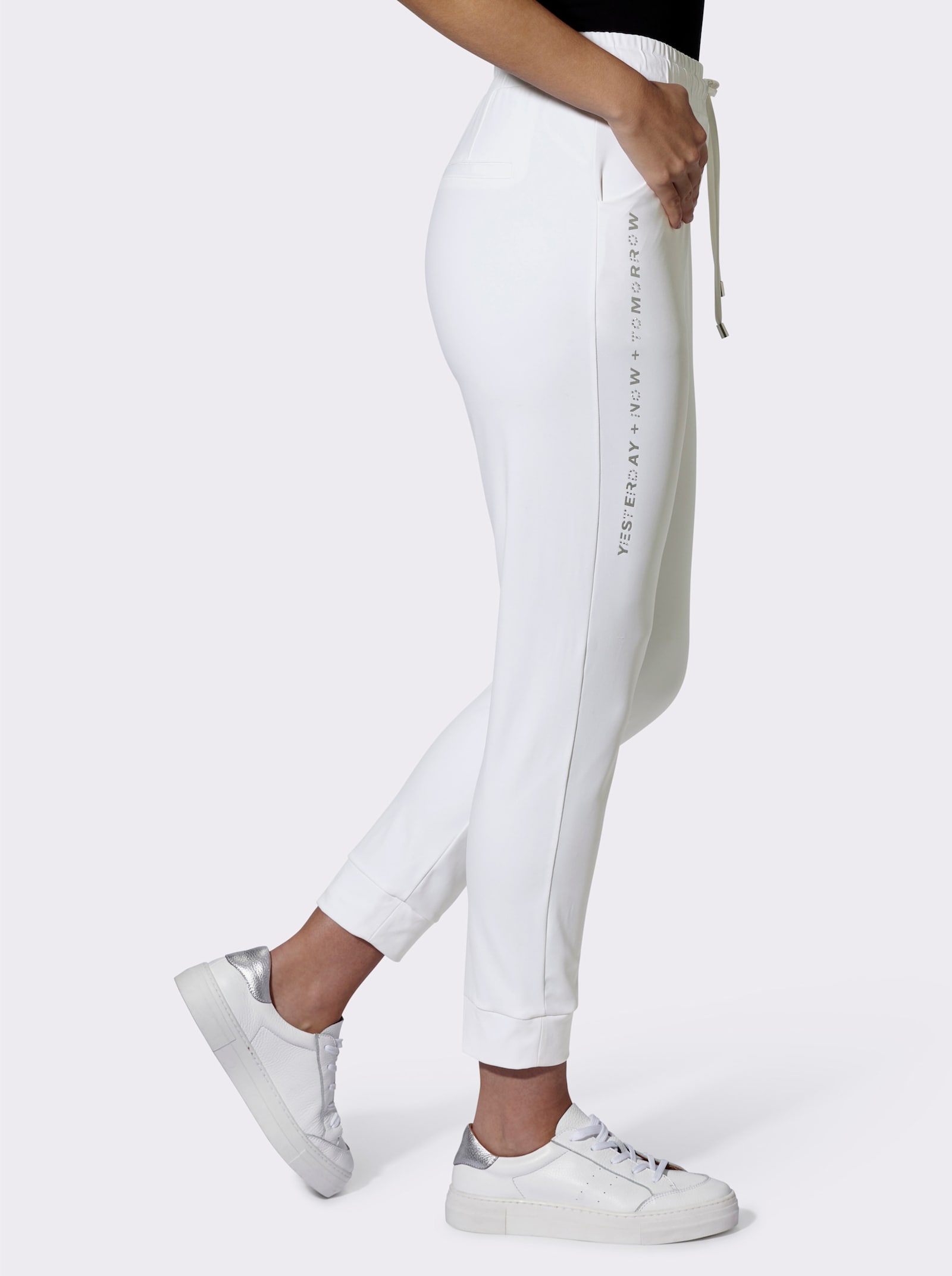 heine Jerseyhose mit Zippertasche - ecru