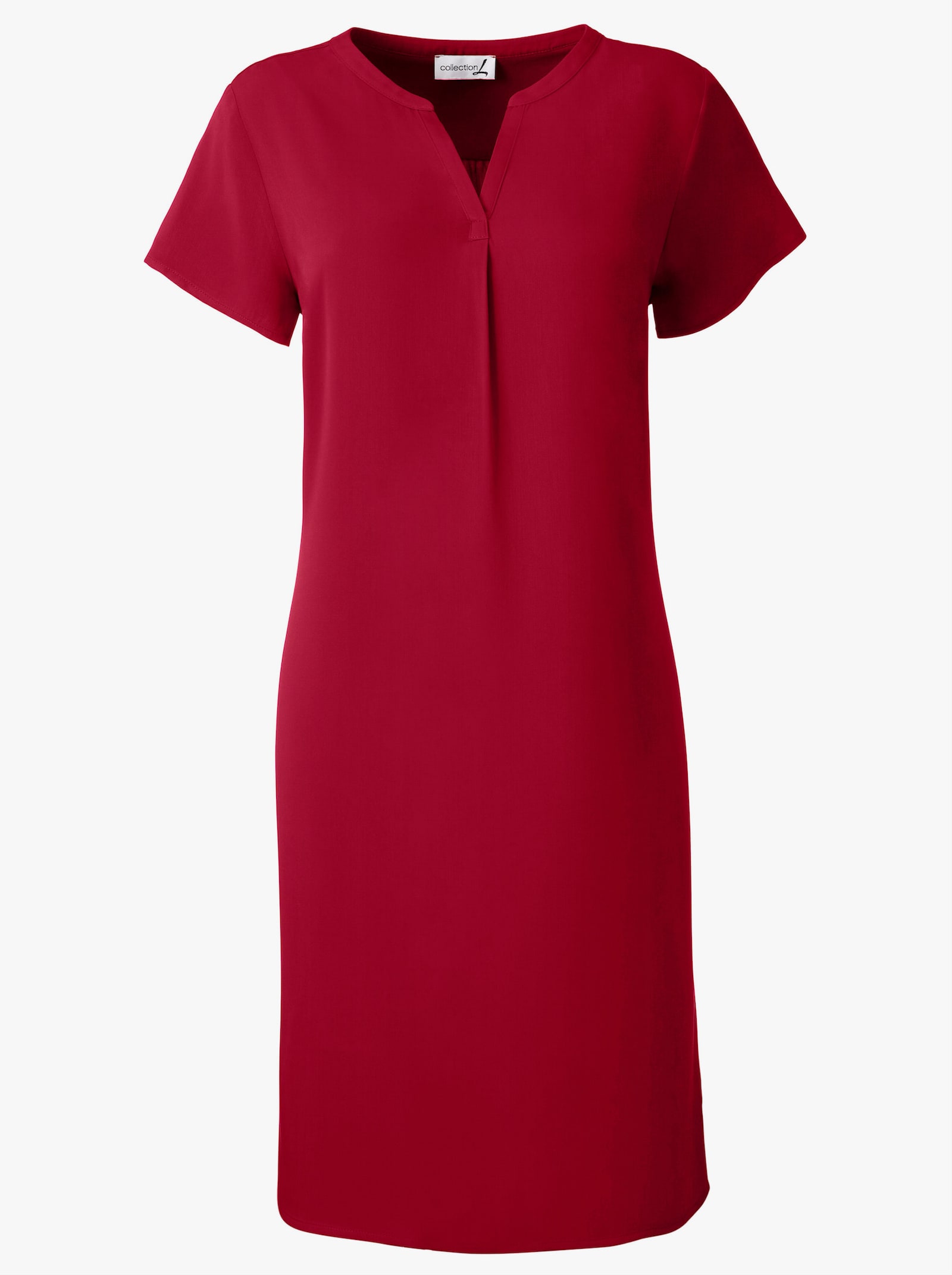 Tunikakleid in gerader Schnittform - rot