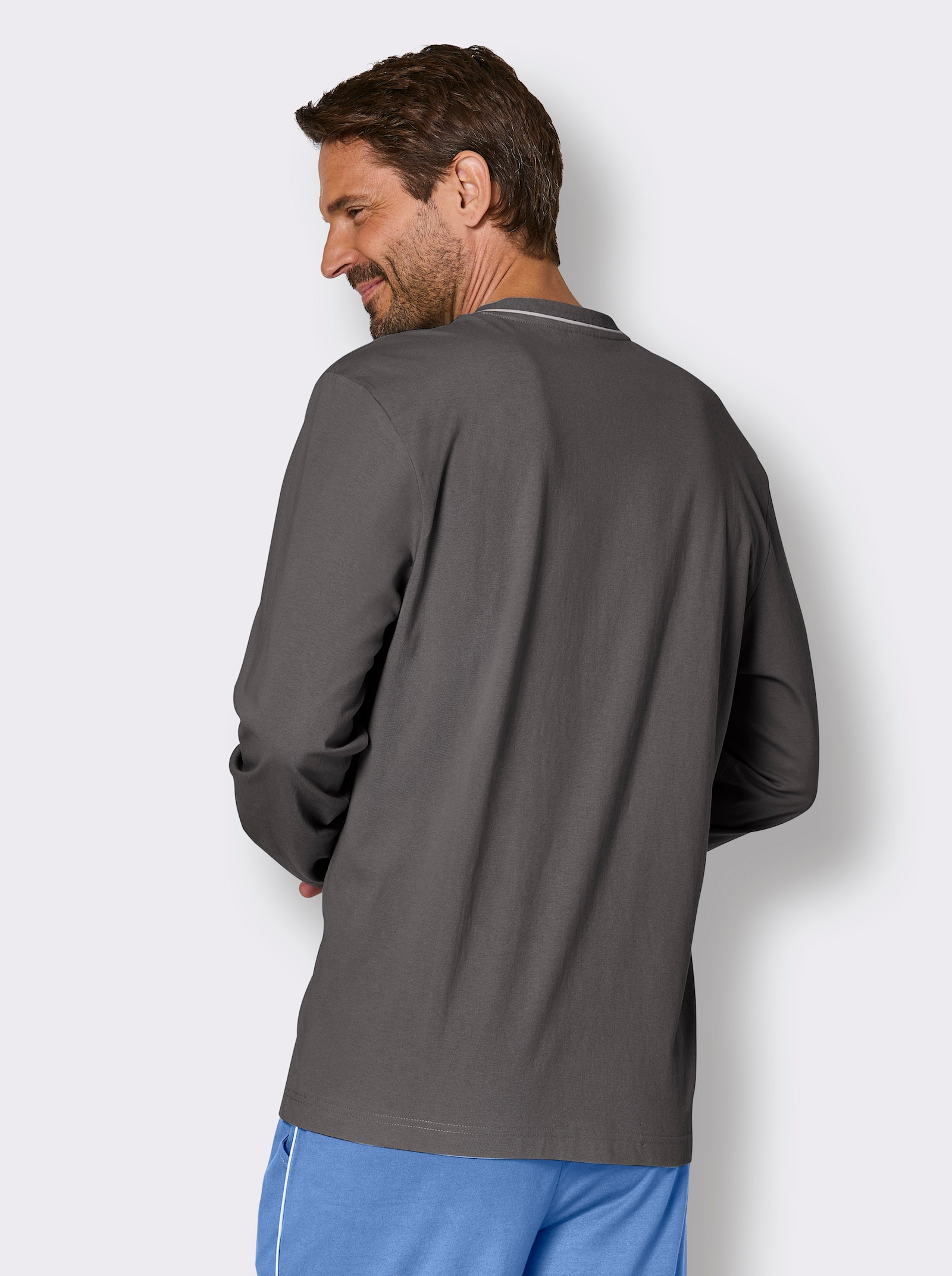 wäschepur men Schlafanzug-Shirt - anthrazit