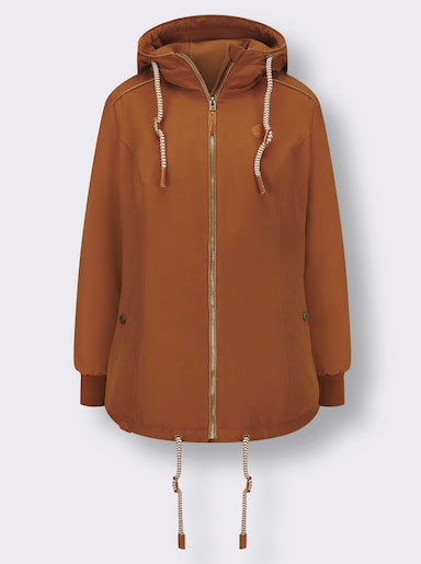 Freizeitjacke in Microfaser-Qualität - cognac