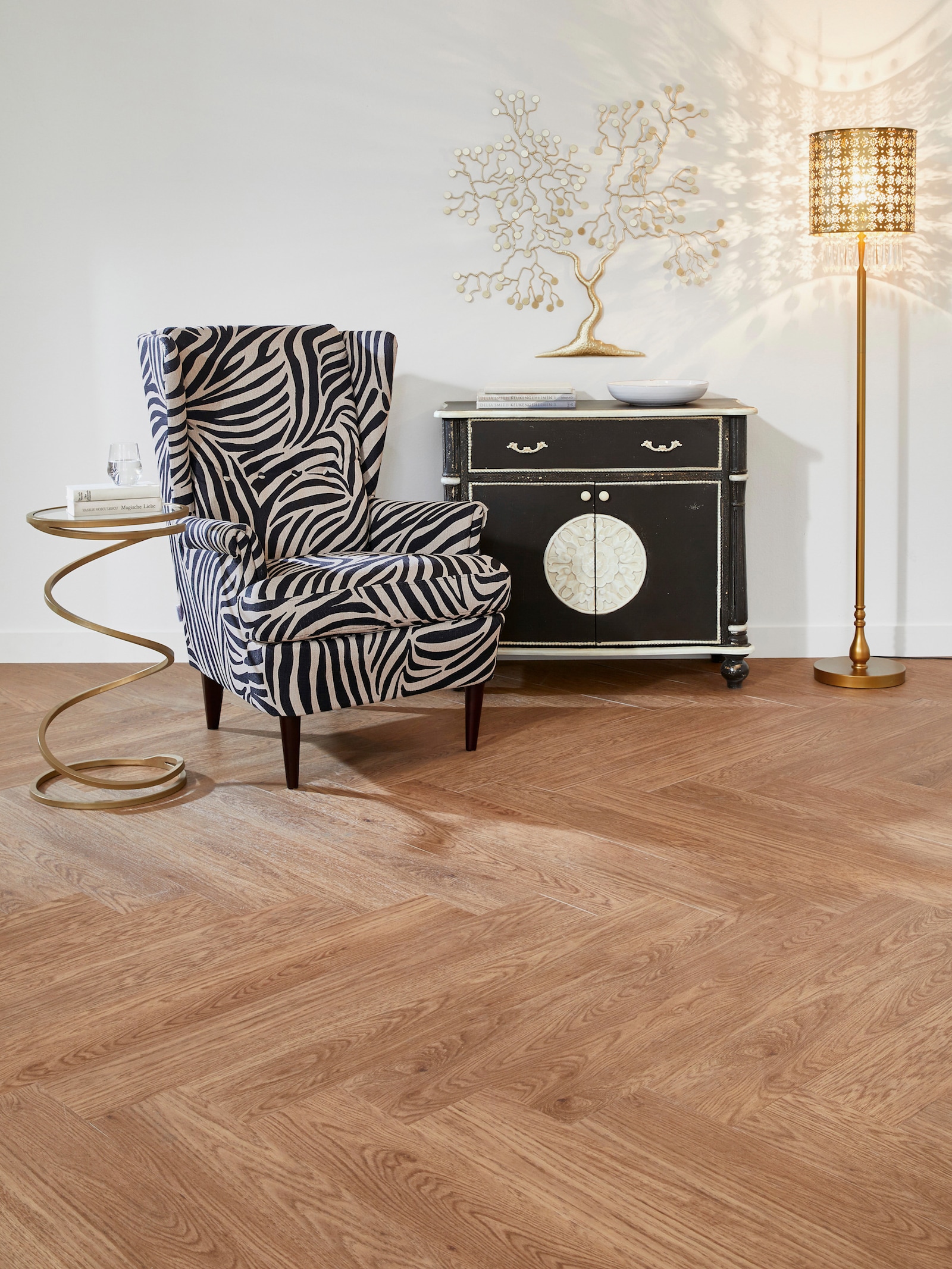 heine home Beistelltisch - goldfarben