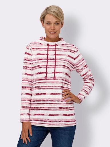 Langarmshirt - hortensie-ecru-bedruckt
