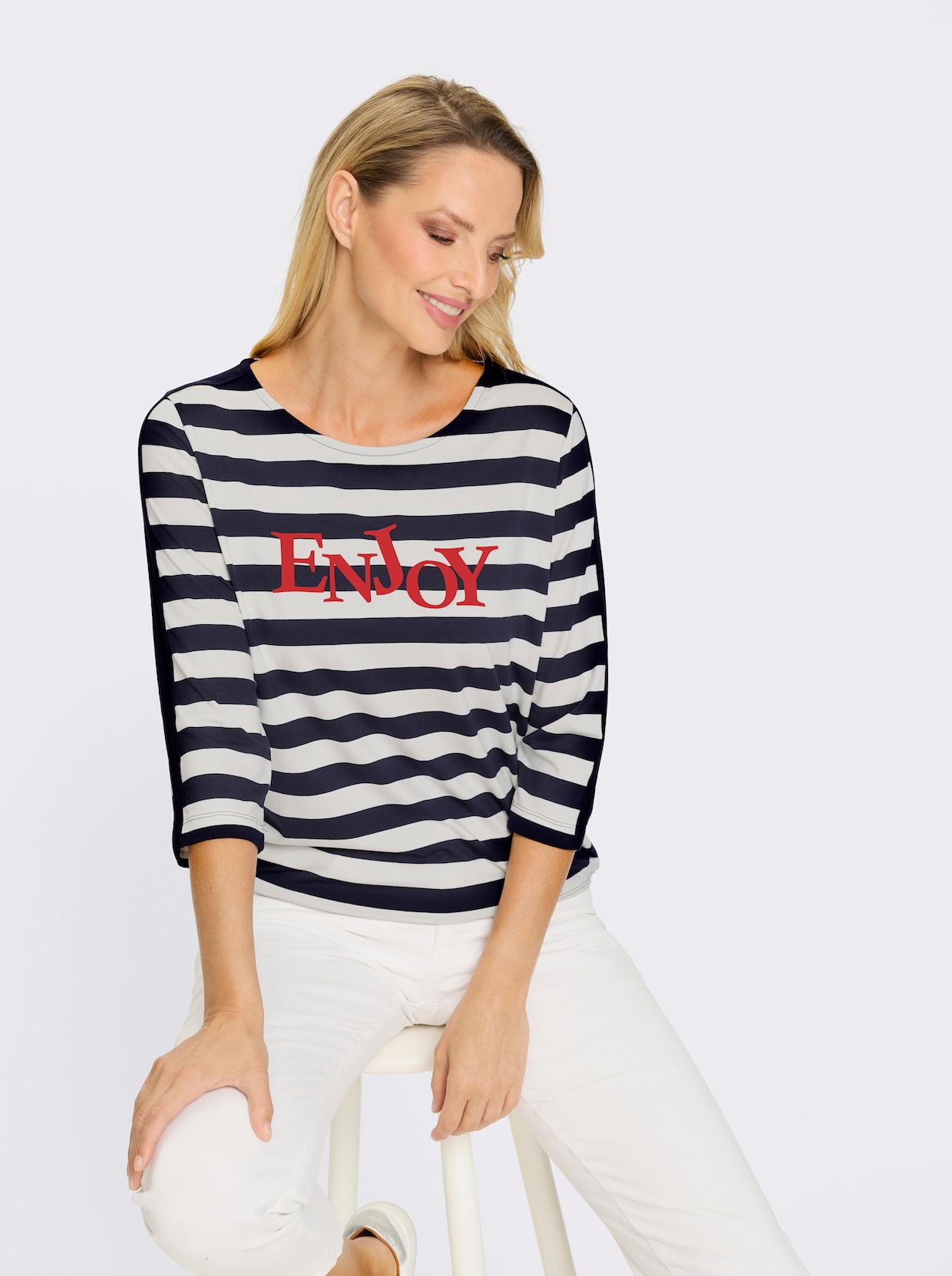 heine Ringelshirt - marine-weiß-geringelt