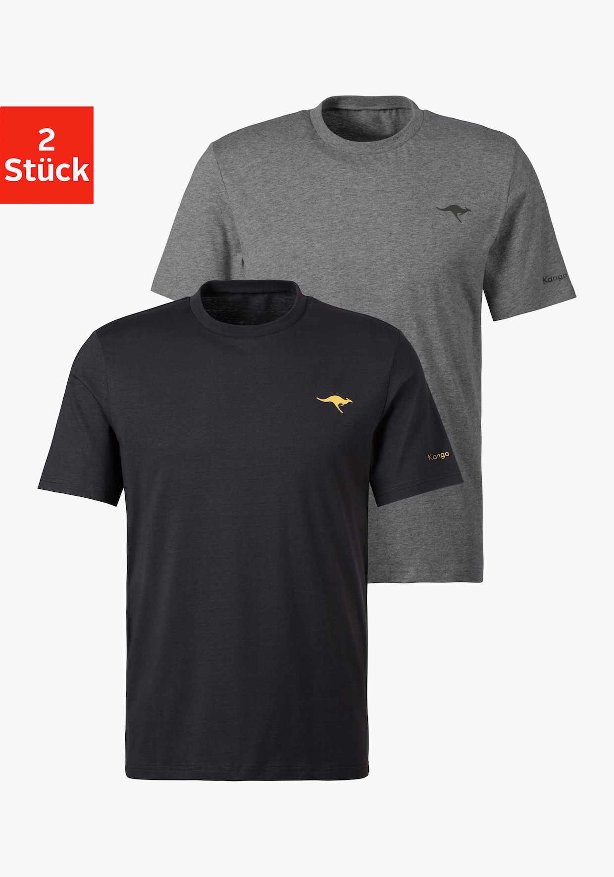 KangaROOS T-shirt - grijs gemêleerd, antraciet