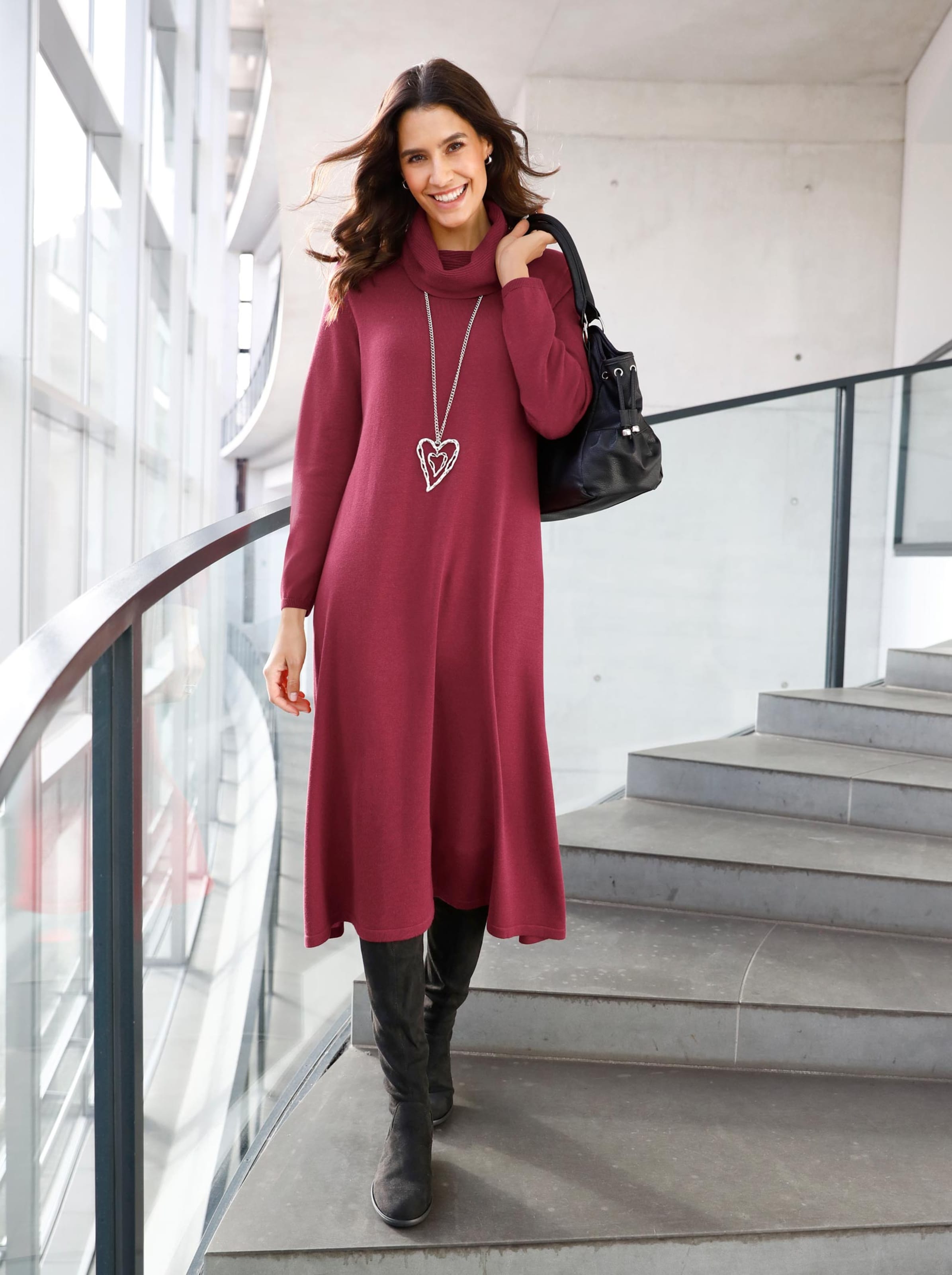 Strickkleid in kirsche | WITT WEIDEN