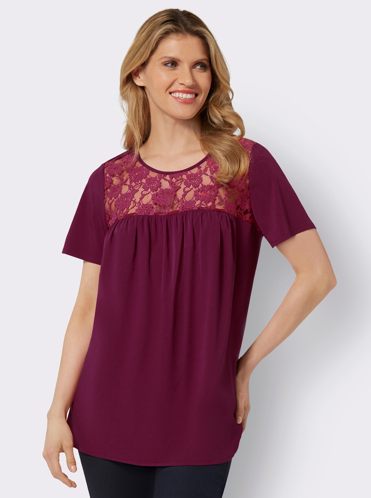 Longline blouse - malve