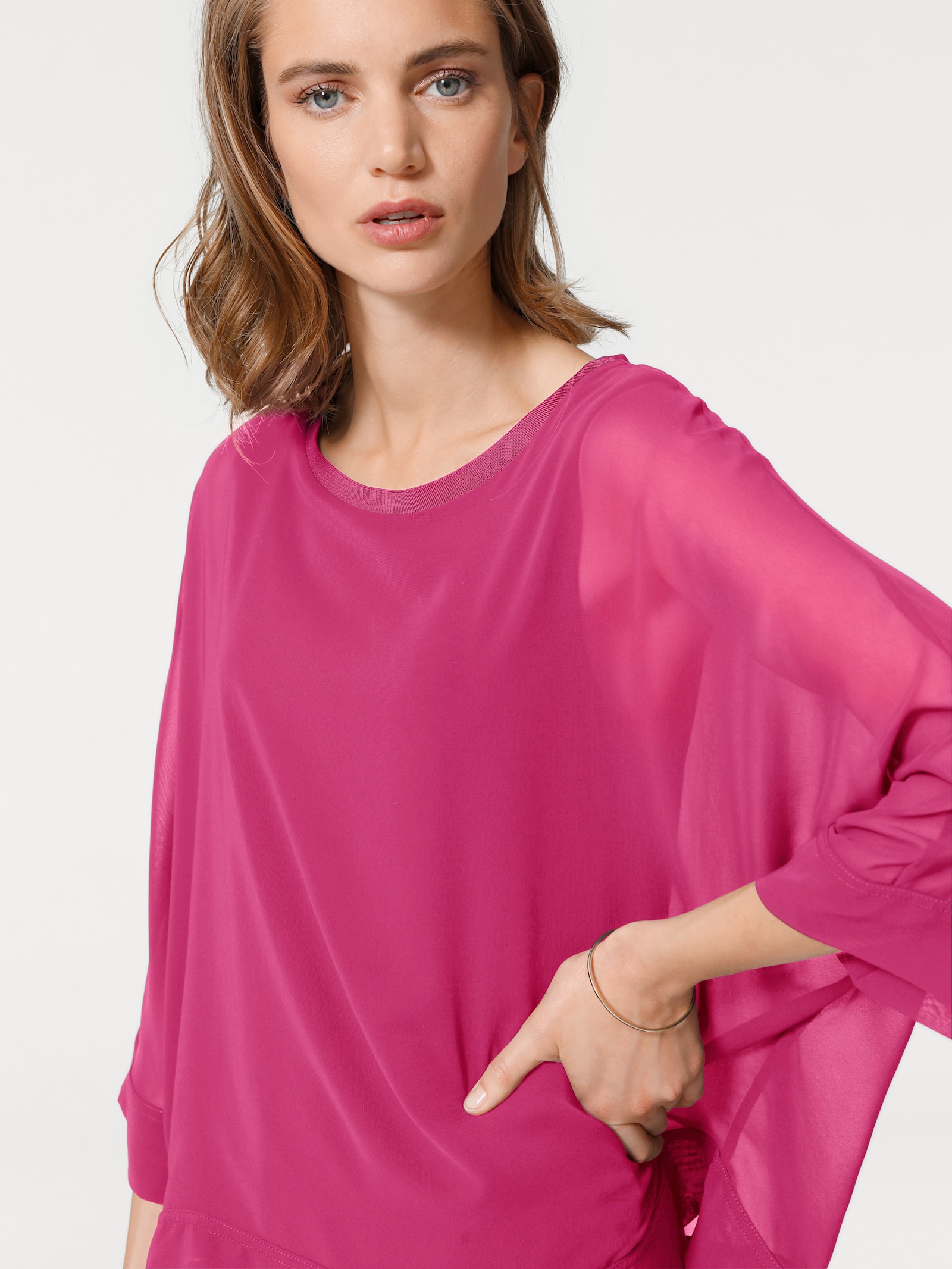 heine Blusenshirt mit Fledermausärmeln - pink