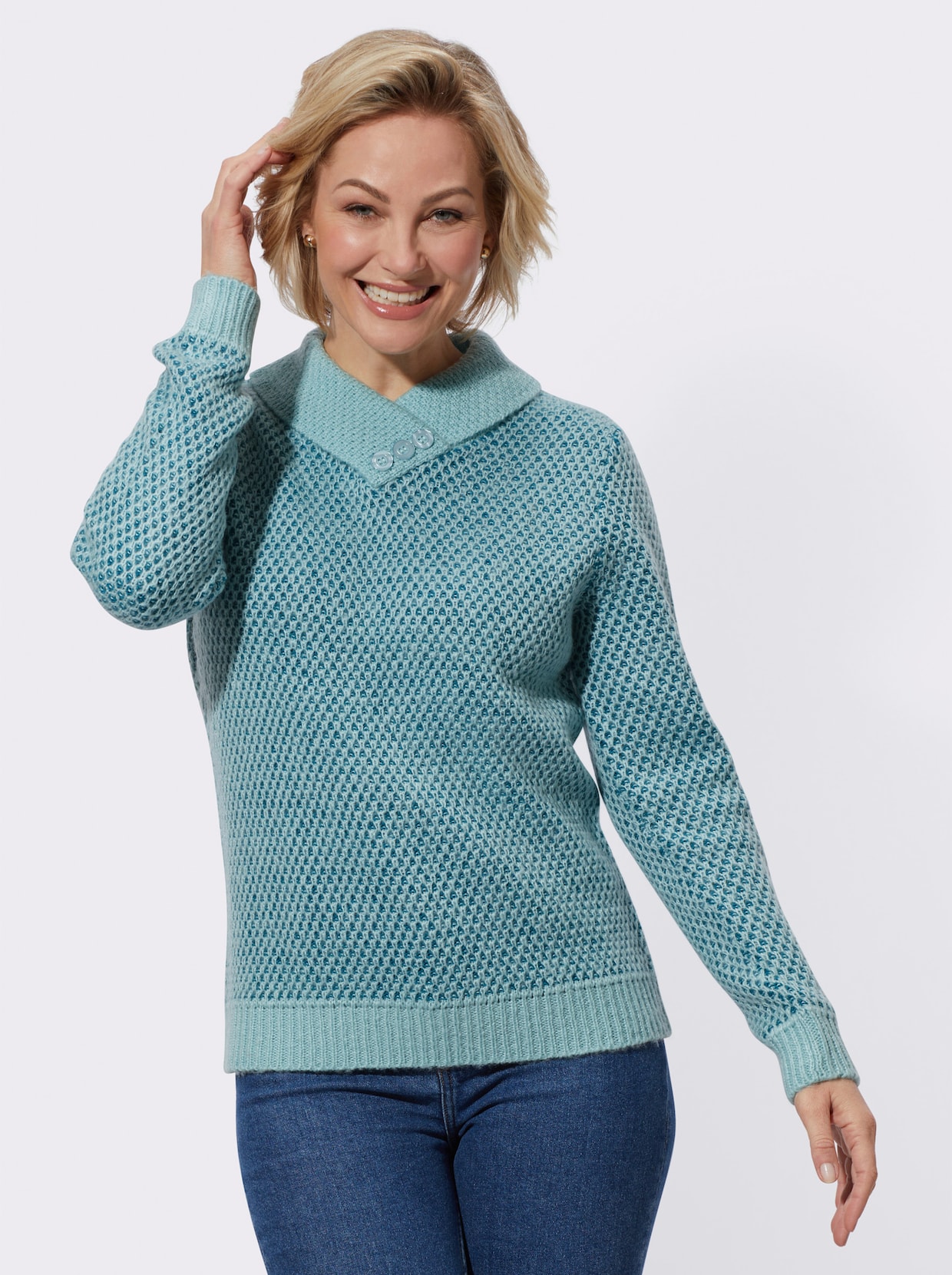 Pullover - mint-meliert