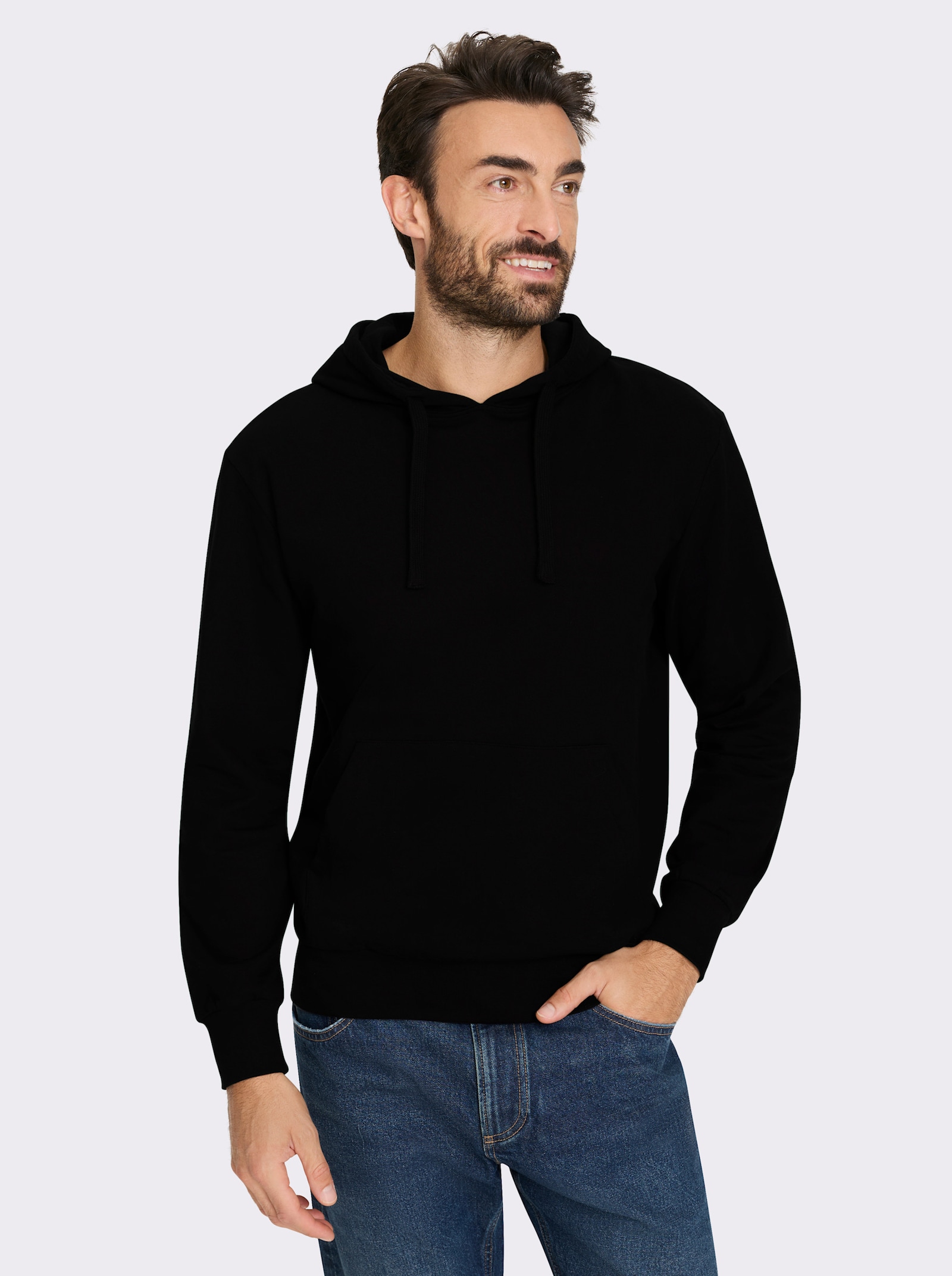 Catamaran Kapuzensweatshirt mit Kängurutasche - schwarz