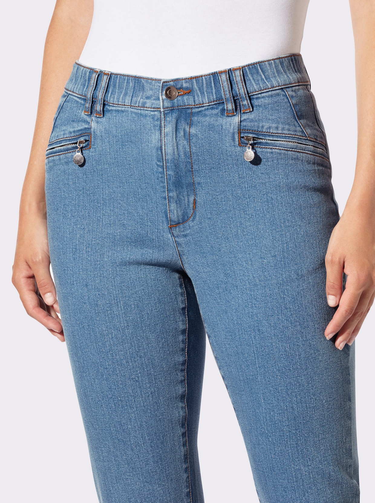 Jeans - blue-bleached