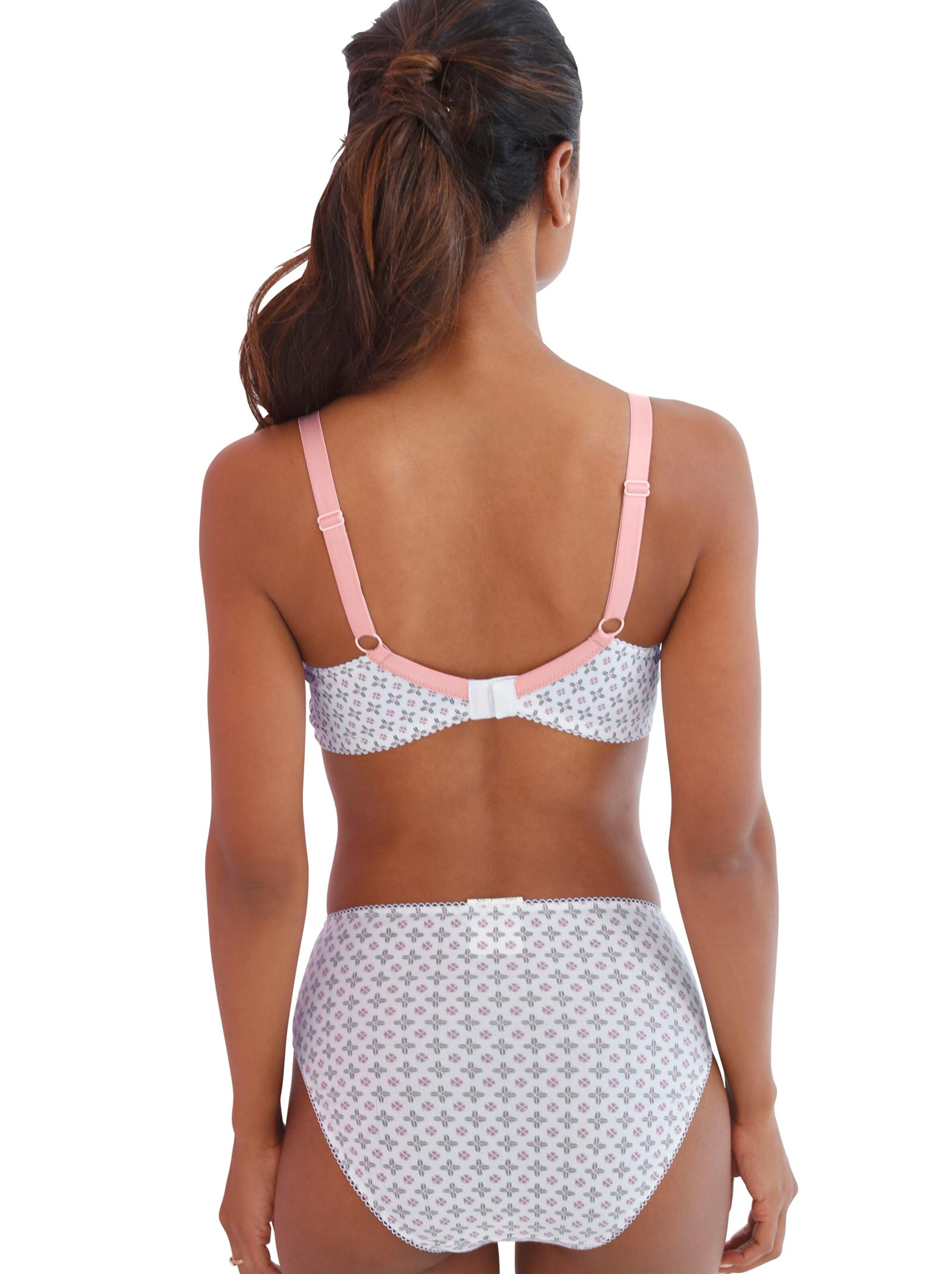 wäschepur Schalen-BH ohne Bügel - rosé-grau-bedruckt
