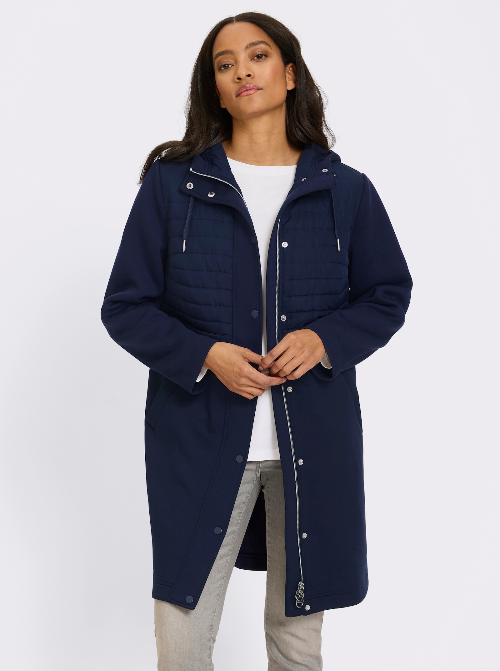 heine Kurzmantel in Patch-Optik - marine