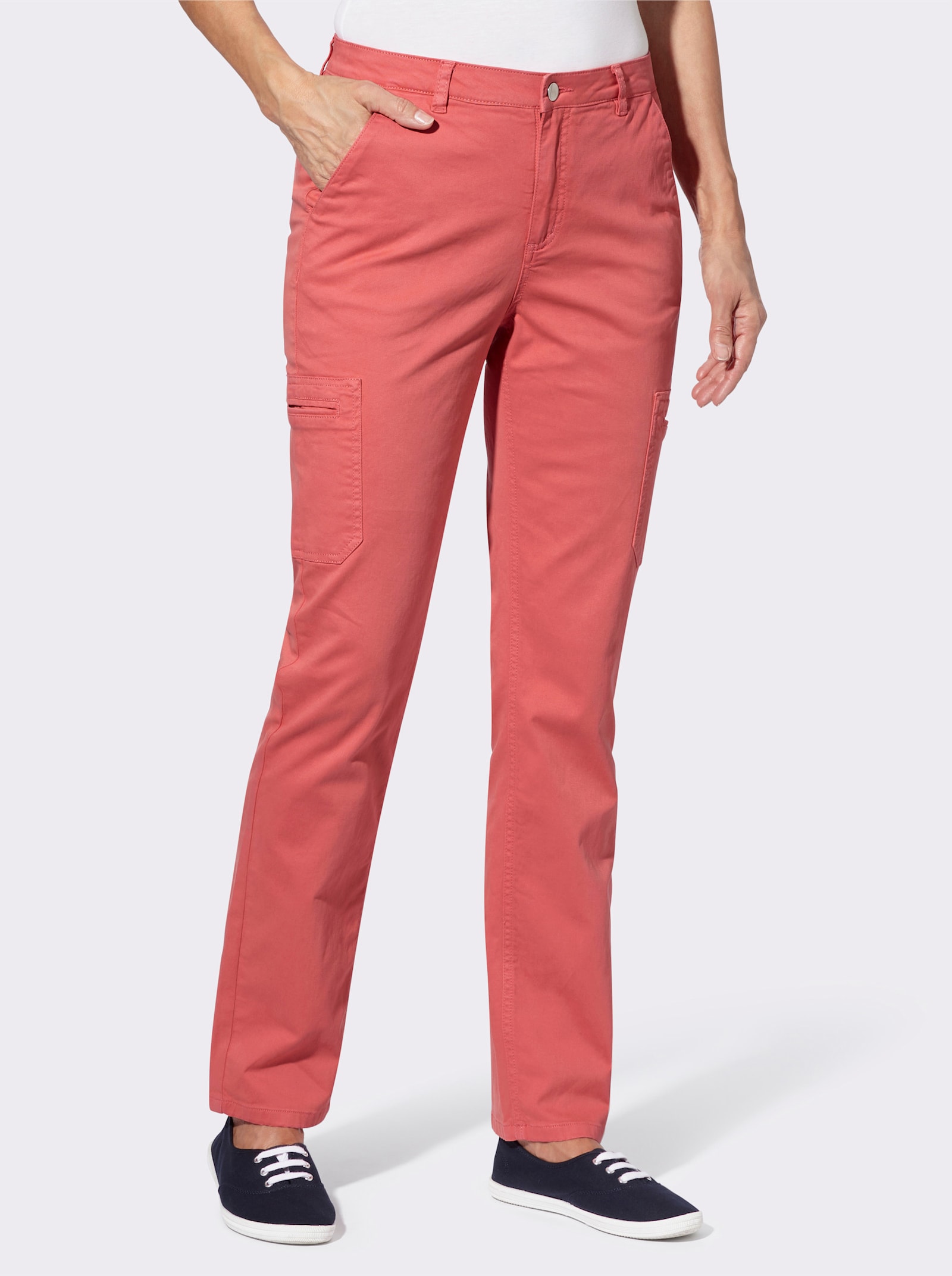 Hose mit aufgesetzten Taschen - grapefruit