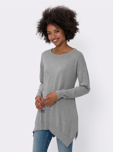 heine Baumwollpullover - grau-meliert