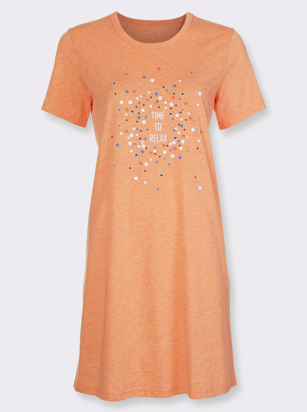 wäschepur Noční košile - mátová-melír + oranžová-melír