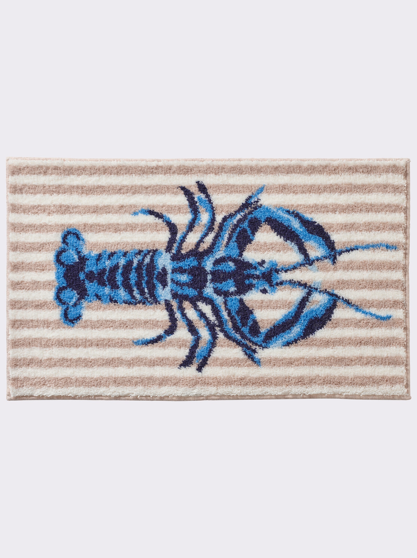 Grund Badematte - beige-bleu-gemustert