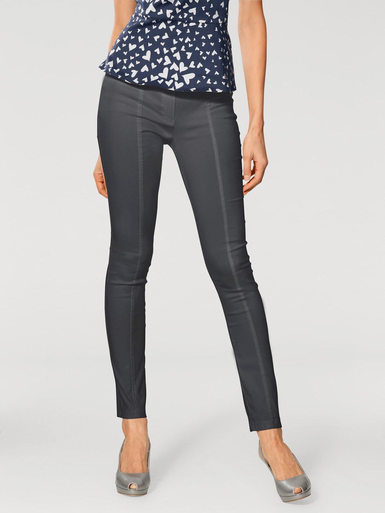 Ashley Brooke Bauchweg-Hose - grau